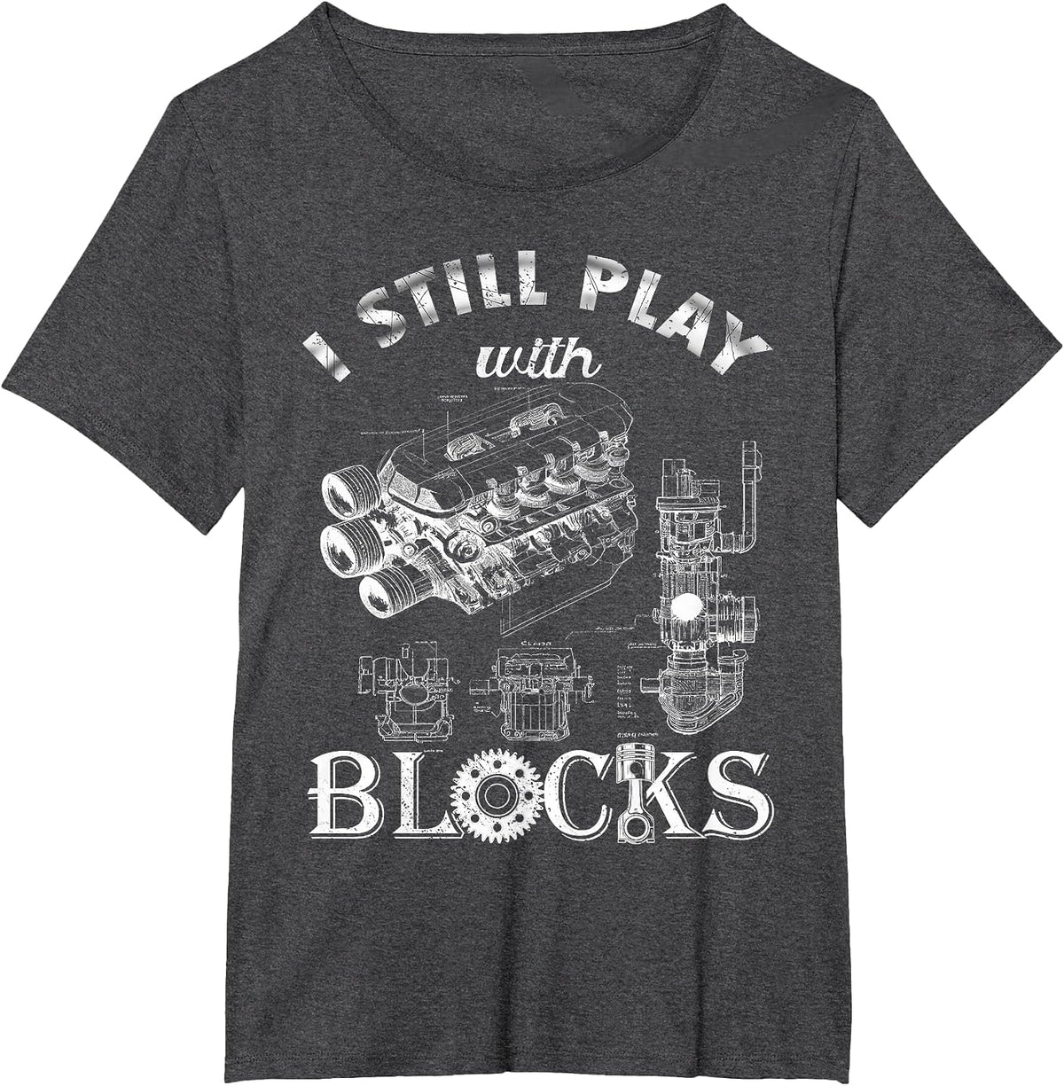 Men's - I Still Play with Blocks T-Shirt - Dark Heather Grey