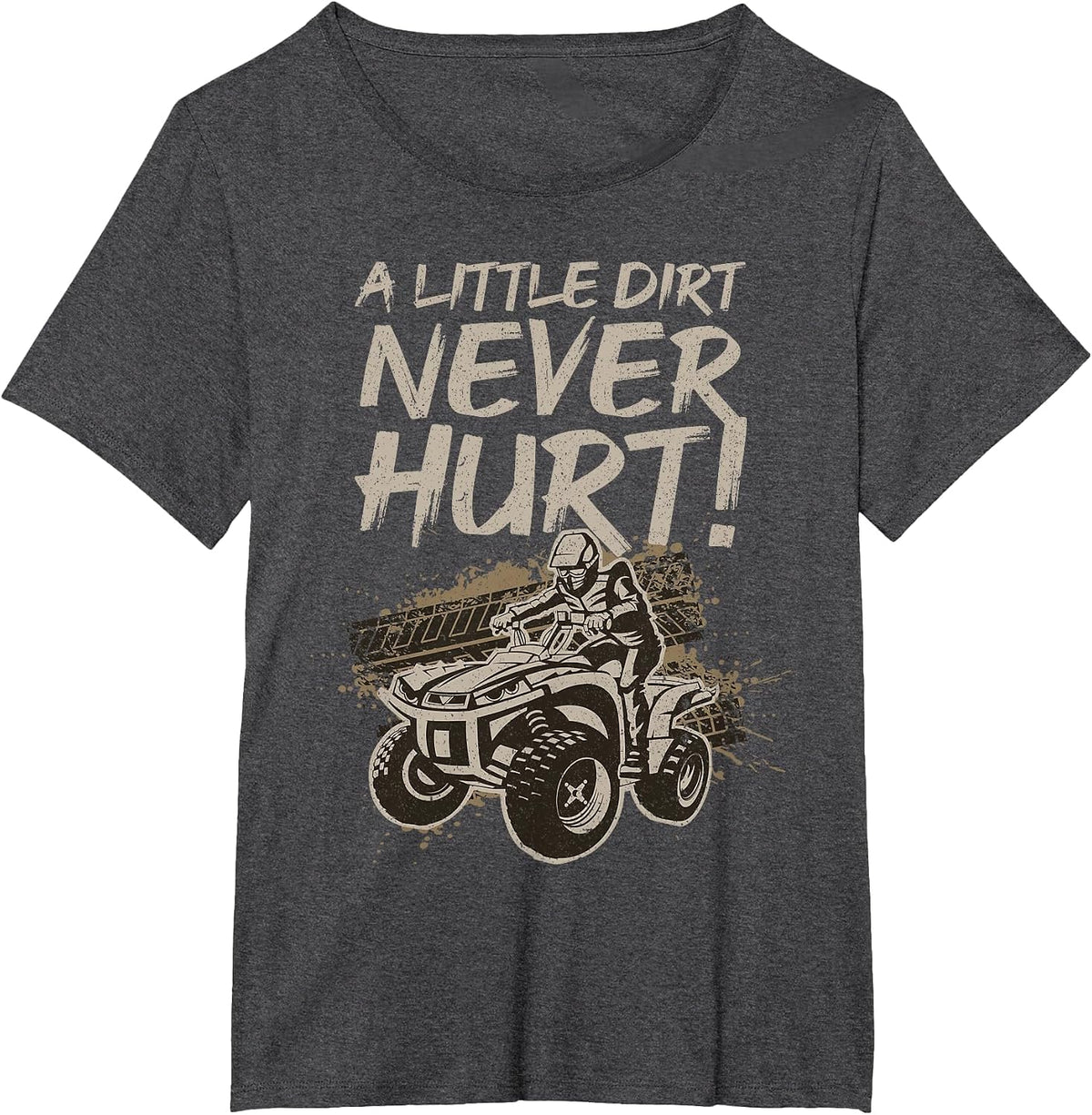 Cool ATV for Men Women Off Road 4 Wheeler Bike Quad Racing T-Shirt - Dark Heather Grey