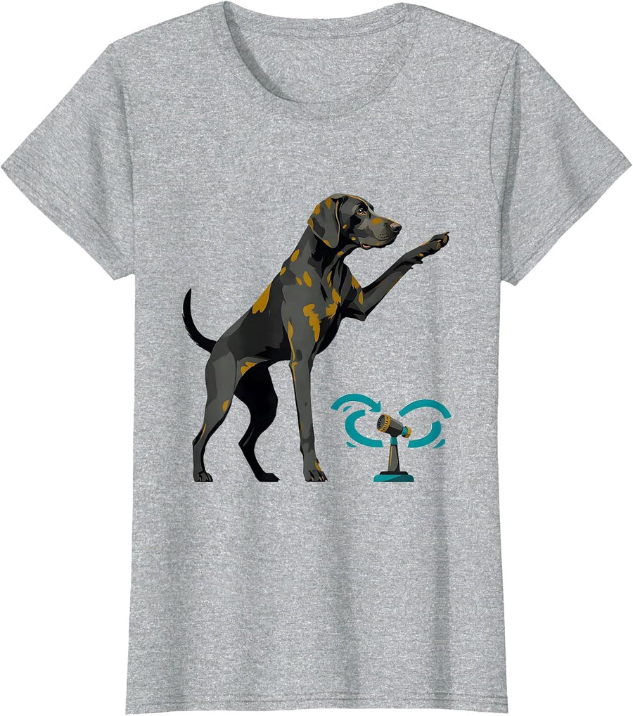 German Shorthaired Pointer Hunting Dog Humor T-Shirt - Heather Grey