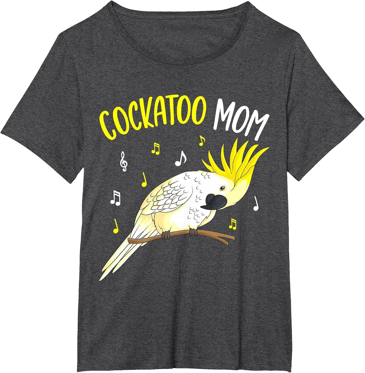 Cockatoo Mom Funny Parrot Bird Women T-Shirt - Dark Heather Grey