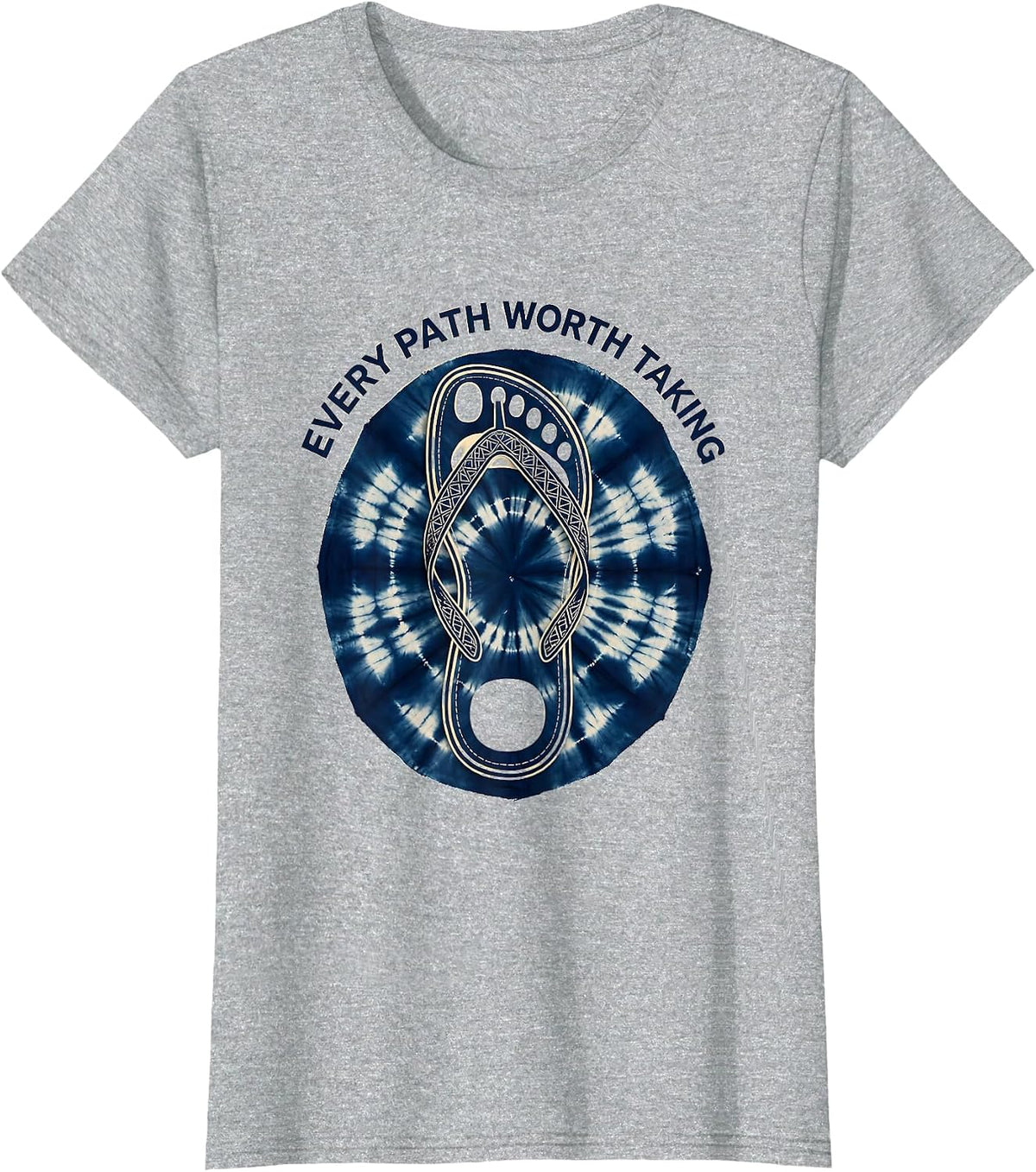 Every Path Worth Taking Outdoor Adventure Sandal T-Shirt - Heather Grey