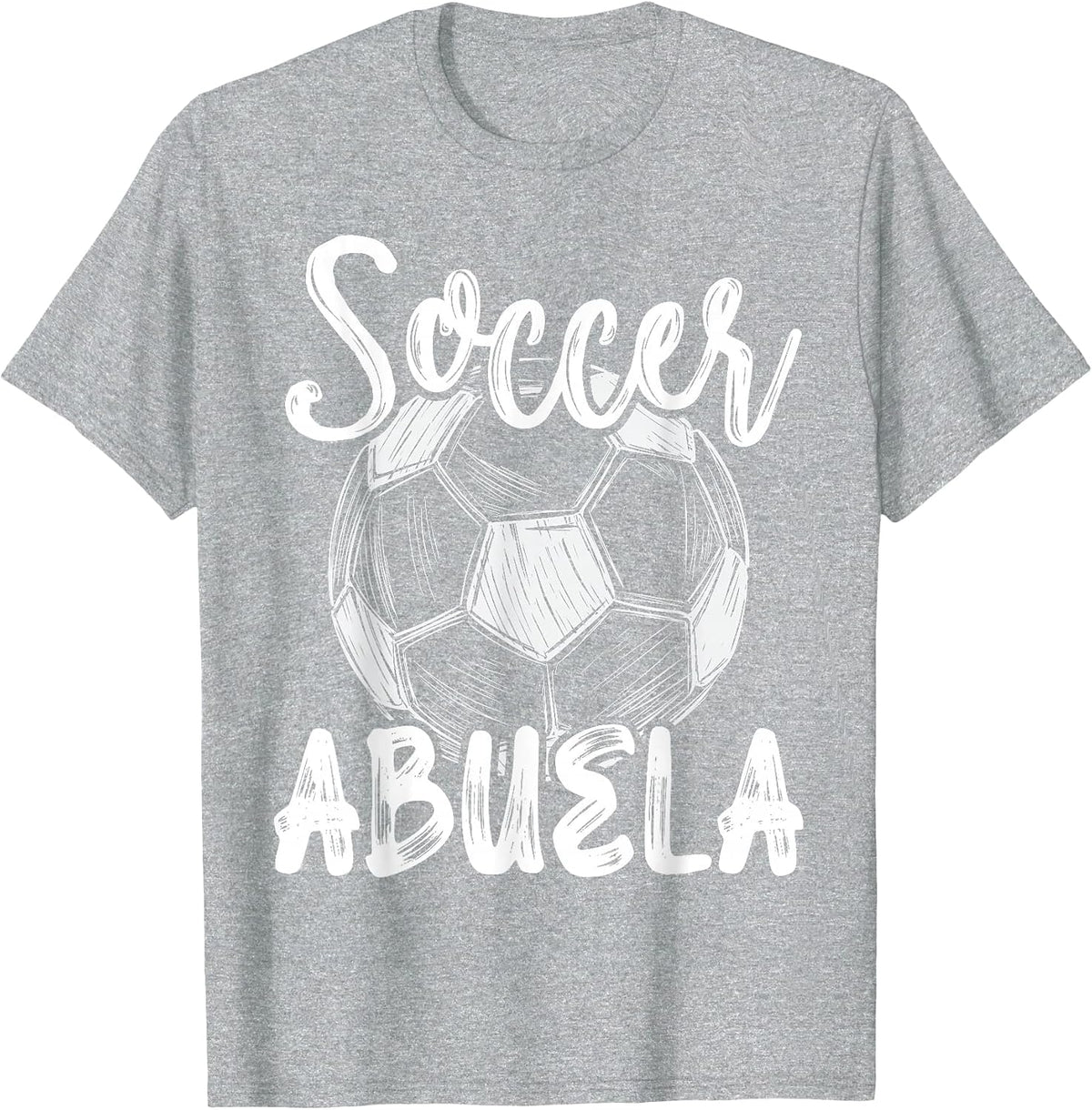 Soccer Abuela Women Family Matching Team Player Soccer Ball T-Shirt - Heather Grey