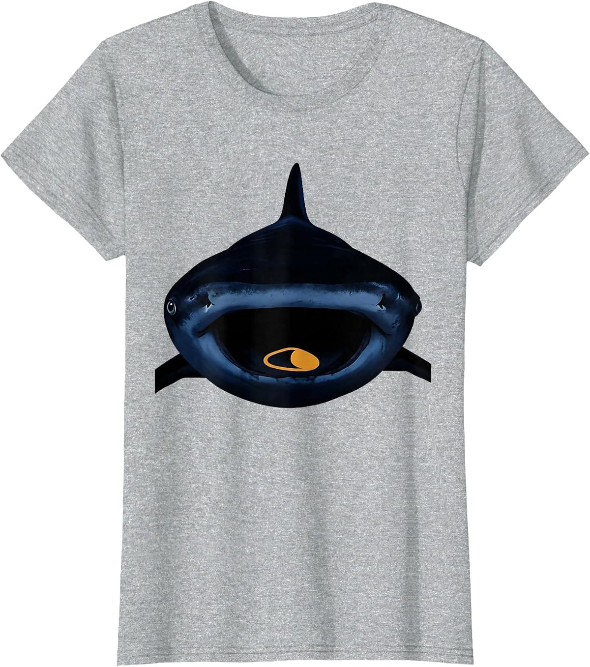 Whale Shark Conceptual Poster Ocean Animal Humor T-Shirt - Heather Grey