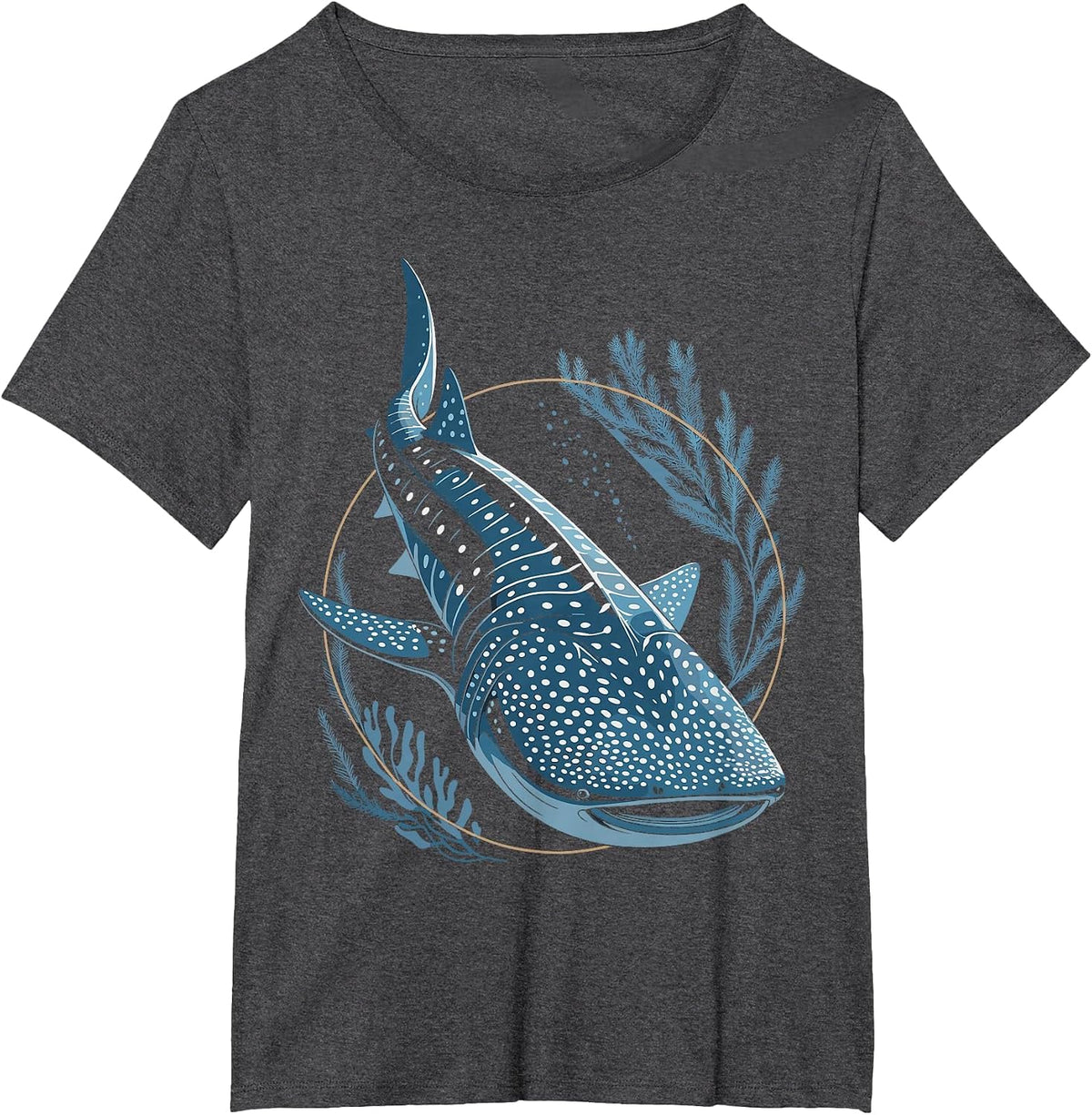 Funny Whale Shark T-Shirt - Dark Heather Grey