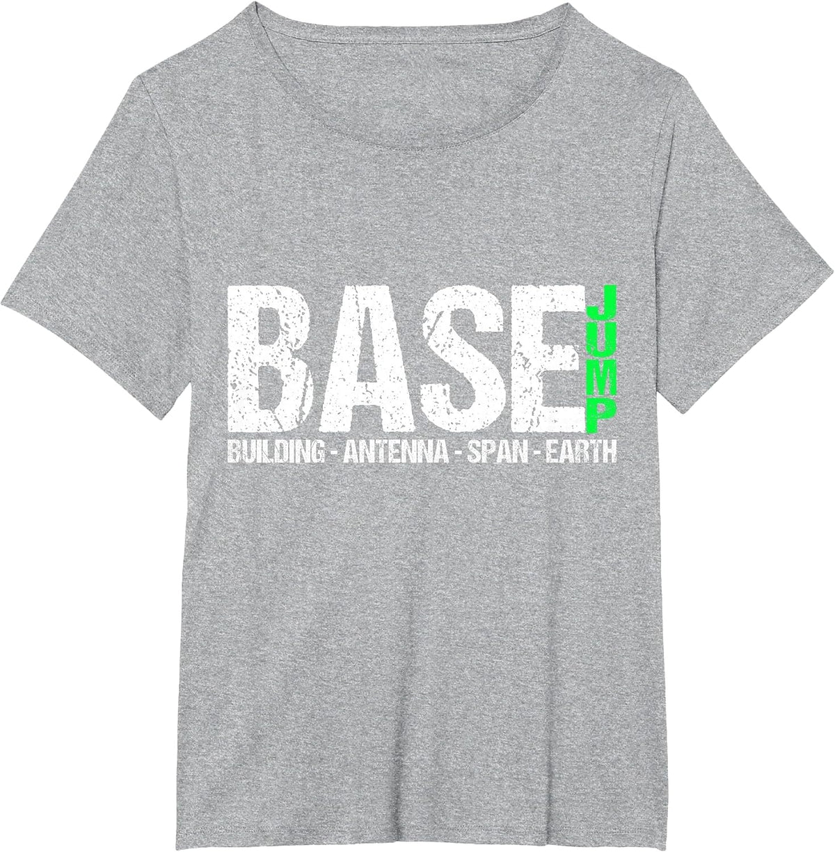 Base Jump Parachute Springer Wingsuit Extreme Sports T-Shirt - Heather Grey