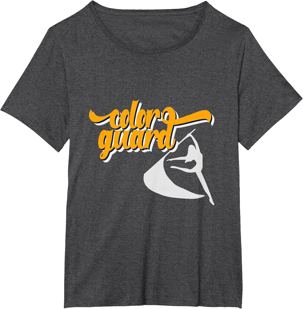Color Guard Marching Band Retro Word Art Colour Guard T-Shirt - Dark Heather Grey