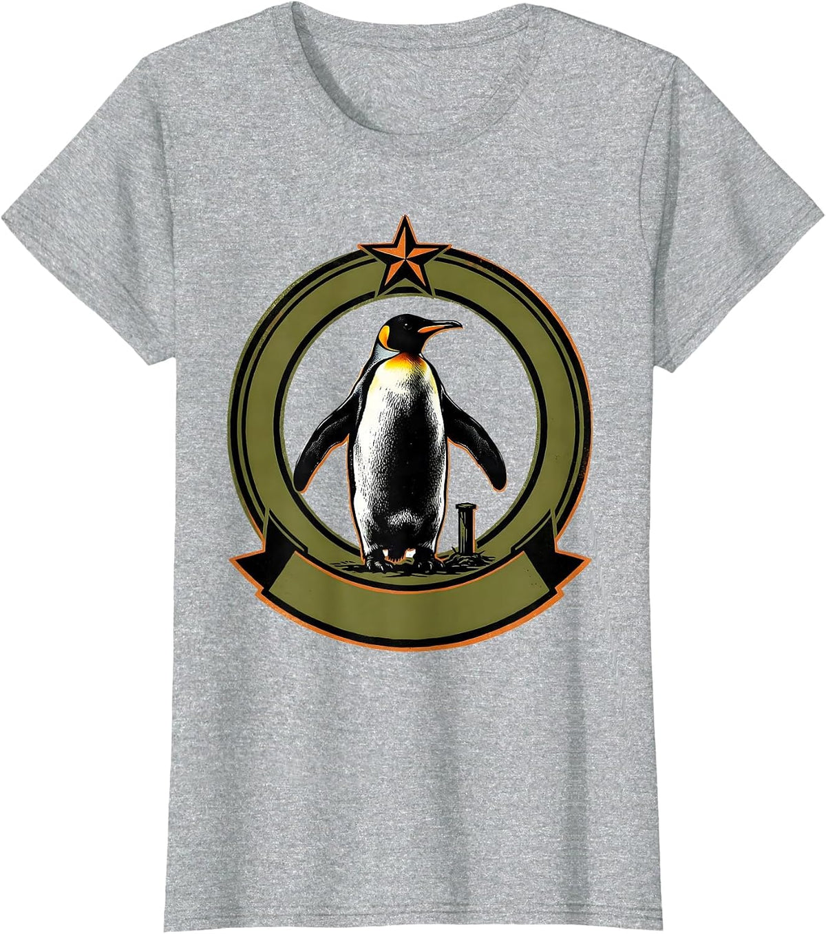 Flight Was Never An Option Penguin Martial Arts Humor T-Shirt - Heather Grey