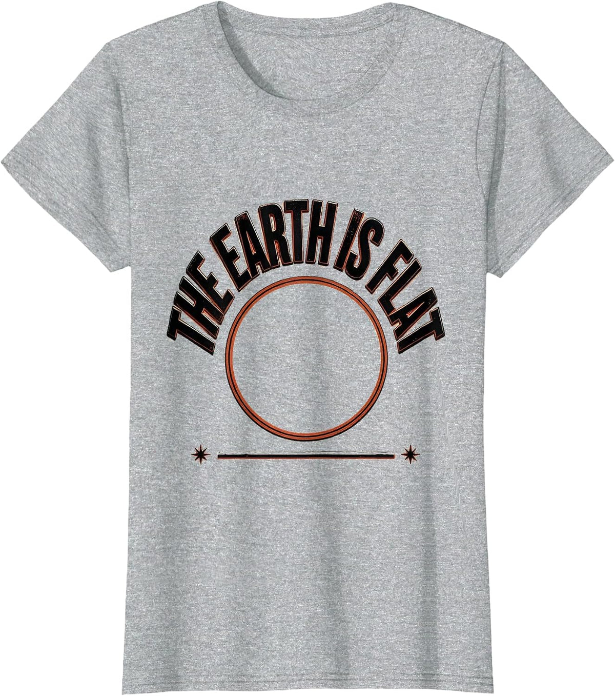 The Earth Is Flat Funny Conspiracy Theory Earthers Novelty T-Shirt - Heather Grey