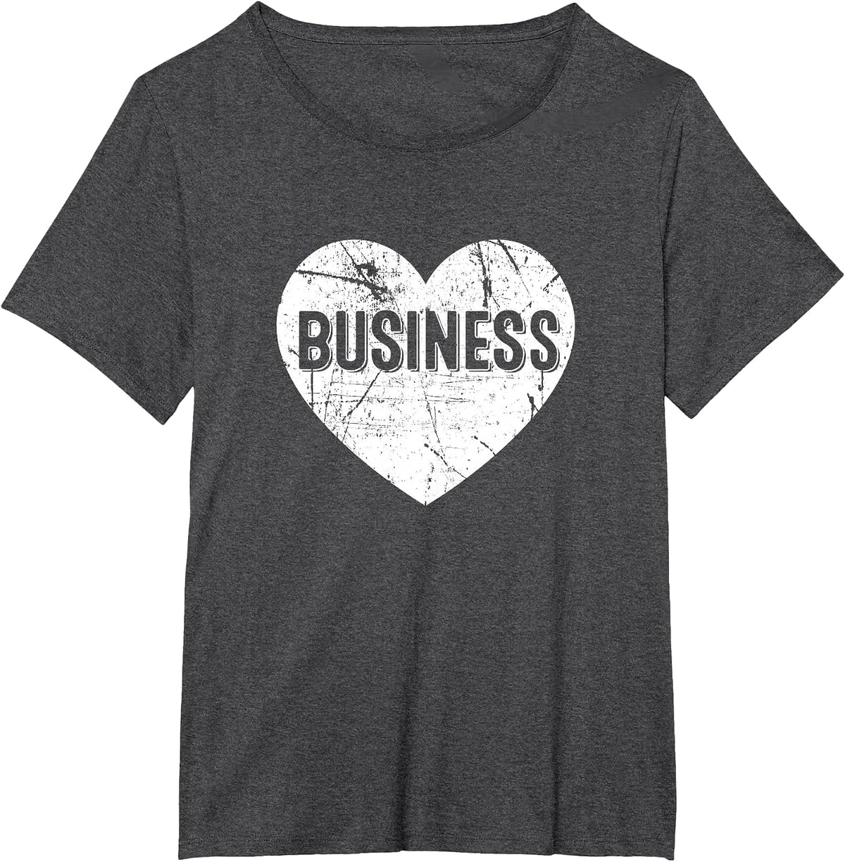 Heart Love to Teach Business Proud Teacher T-Shirt - Dark Heather Grey