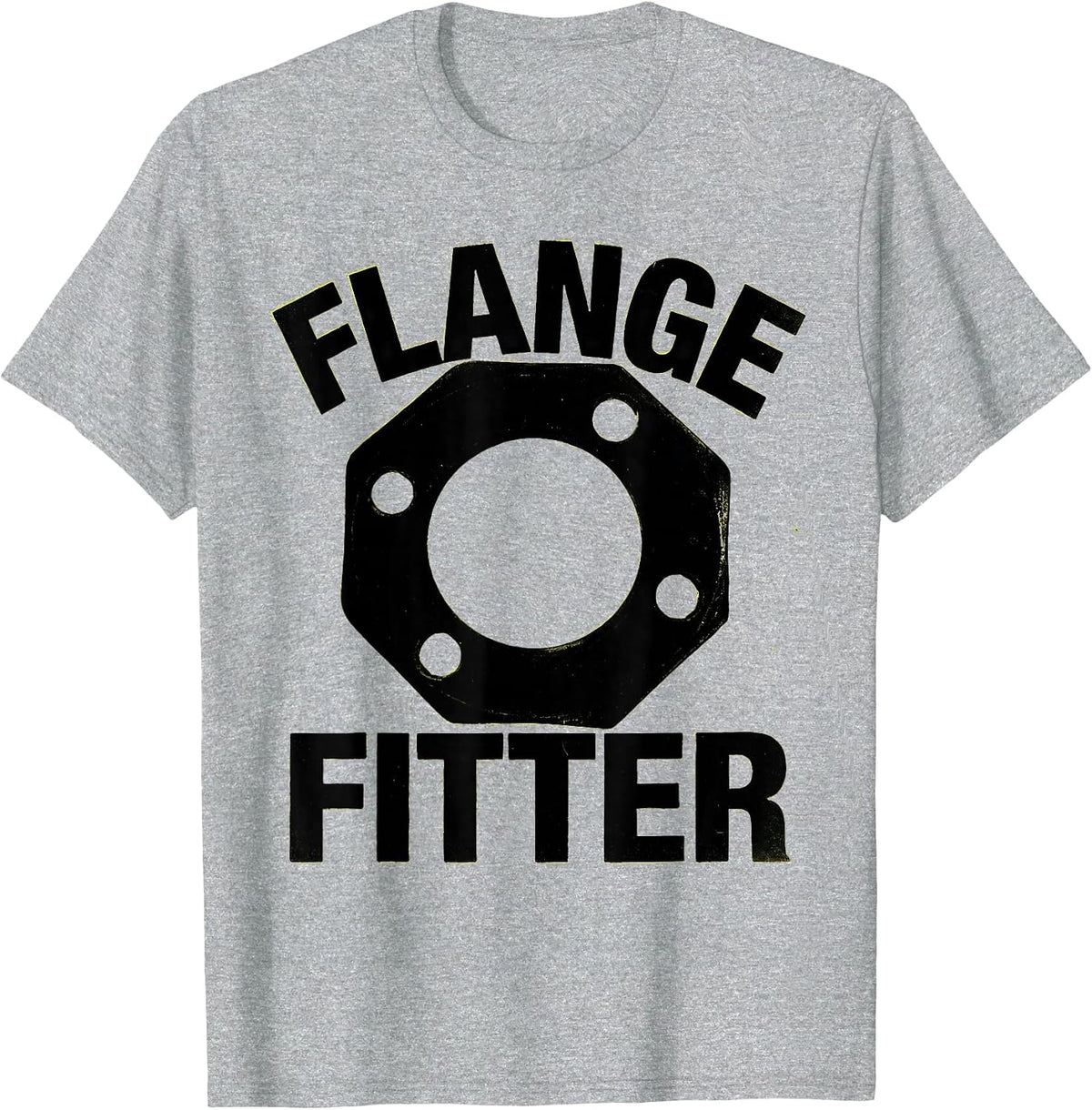 Men's Flange Fitter Funny Plumber Pipefitter Occupational Humor T-Shirt - Heather Grey