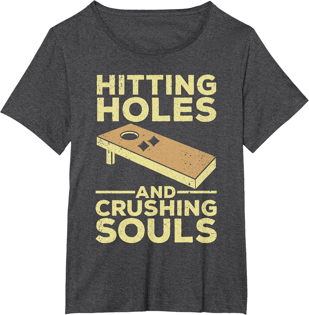 Cool Cornhole Art for Men Women Corn Hole Lover Board Game T-Shirt - Dark Heather Grey