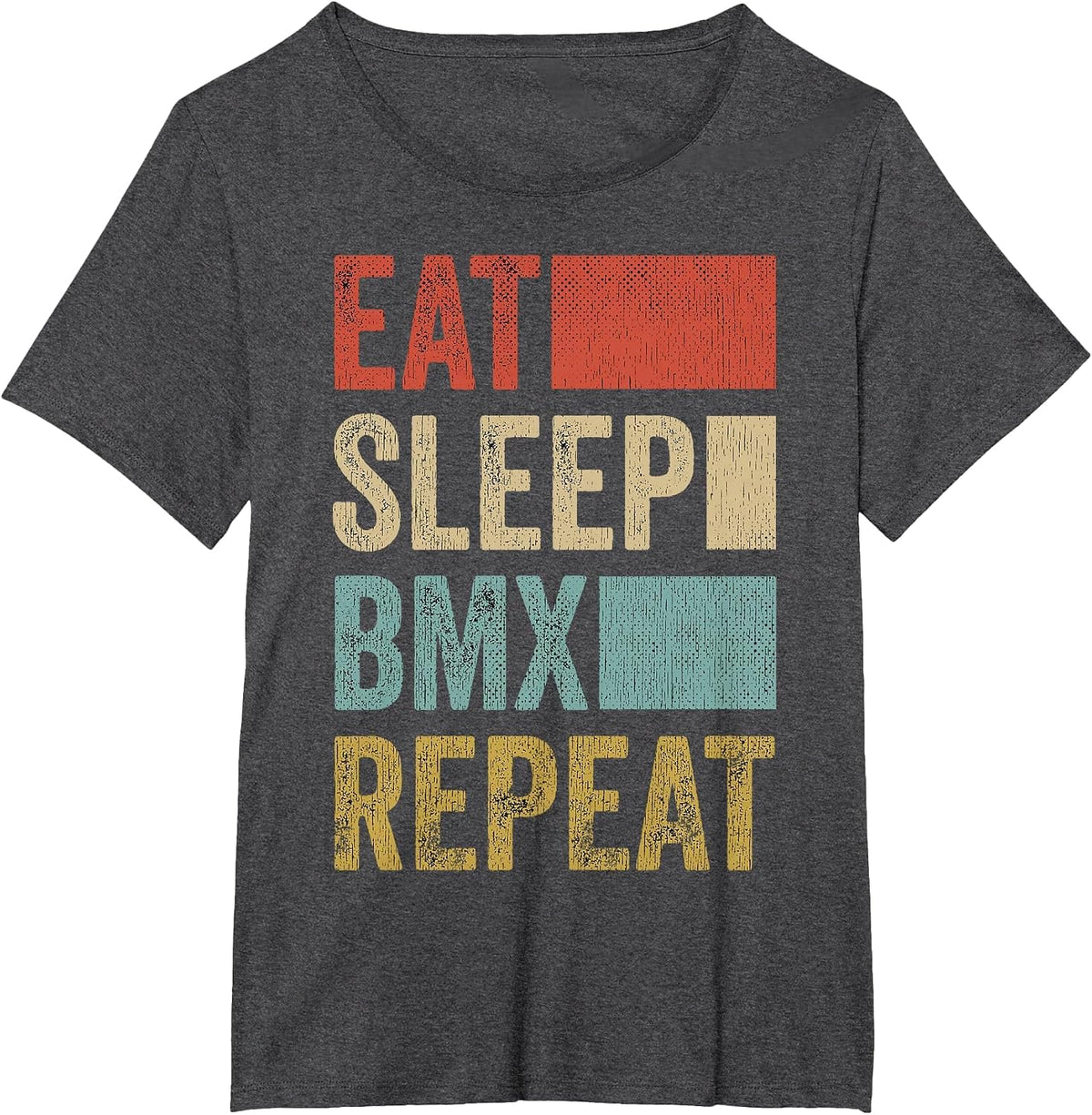 Eat Sleep BMX Repeat T-Shirt - Dark Heather Grey