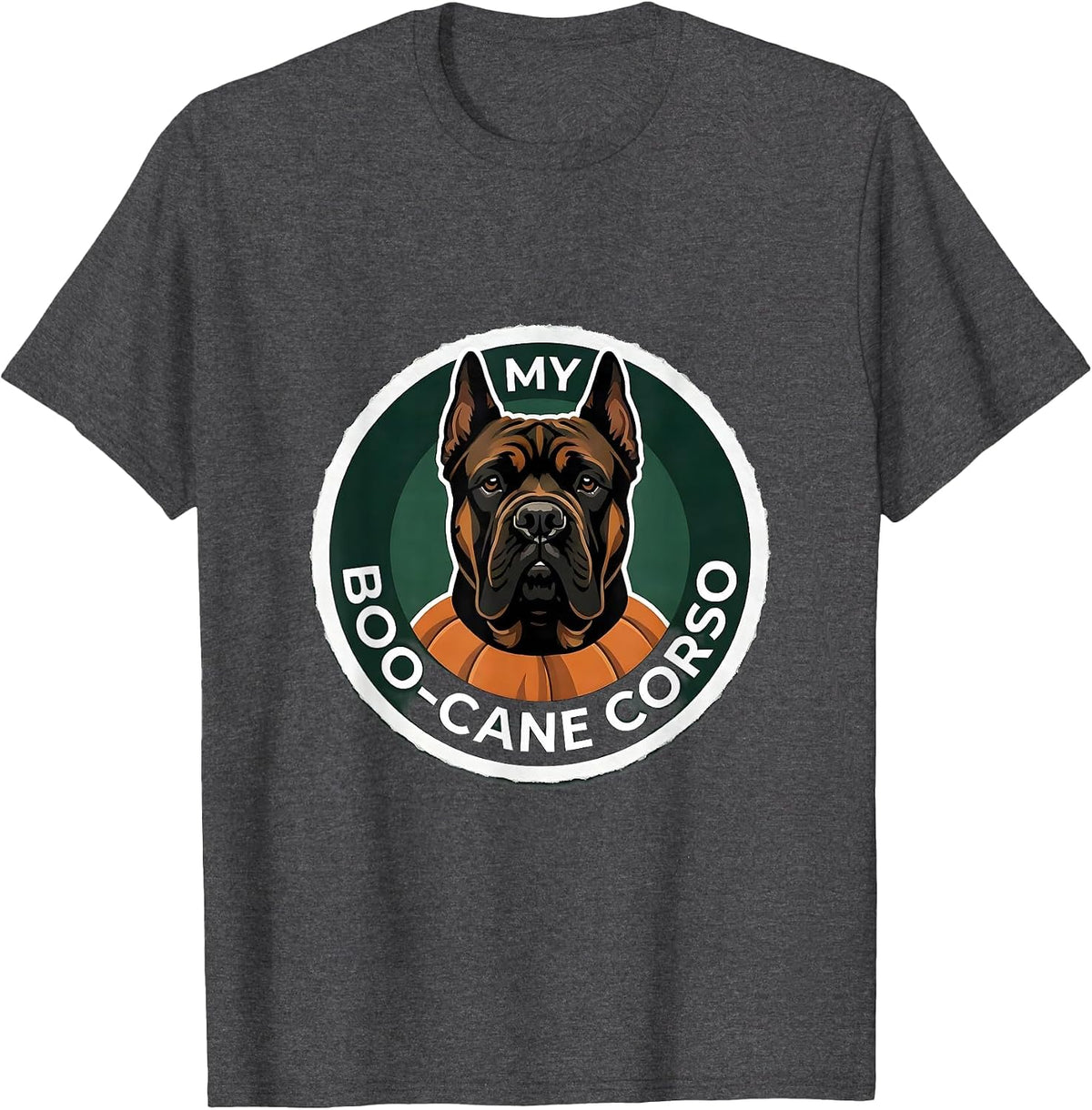 Men's My Boo-Cane Corso Funny Dog Lover Halloween Costume Pet T-Shirt - Dark Heather Grey