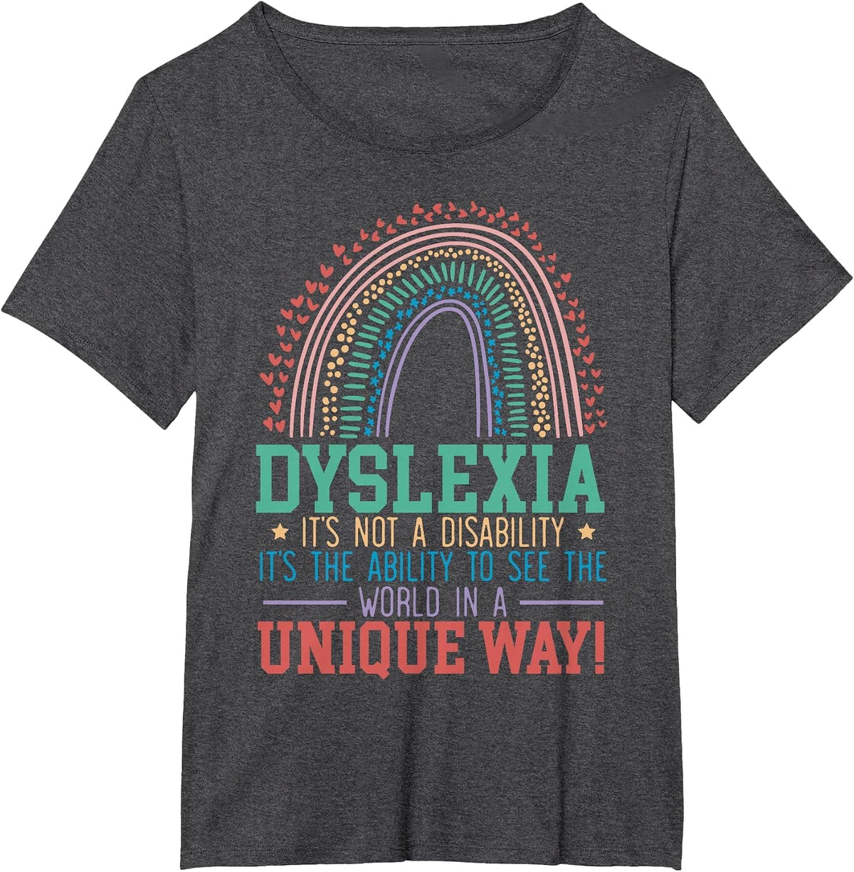 Dyslexia It's Not A Disability Dyslexia Awareness Dyslexic T-Shirt - Dark Heather Grey