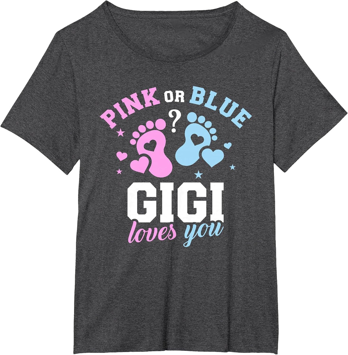 Gender Reveal Gigi T-Shirt - Dark Heather Grey