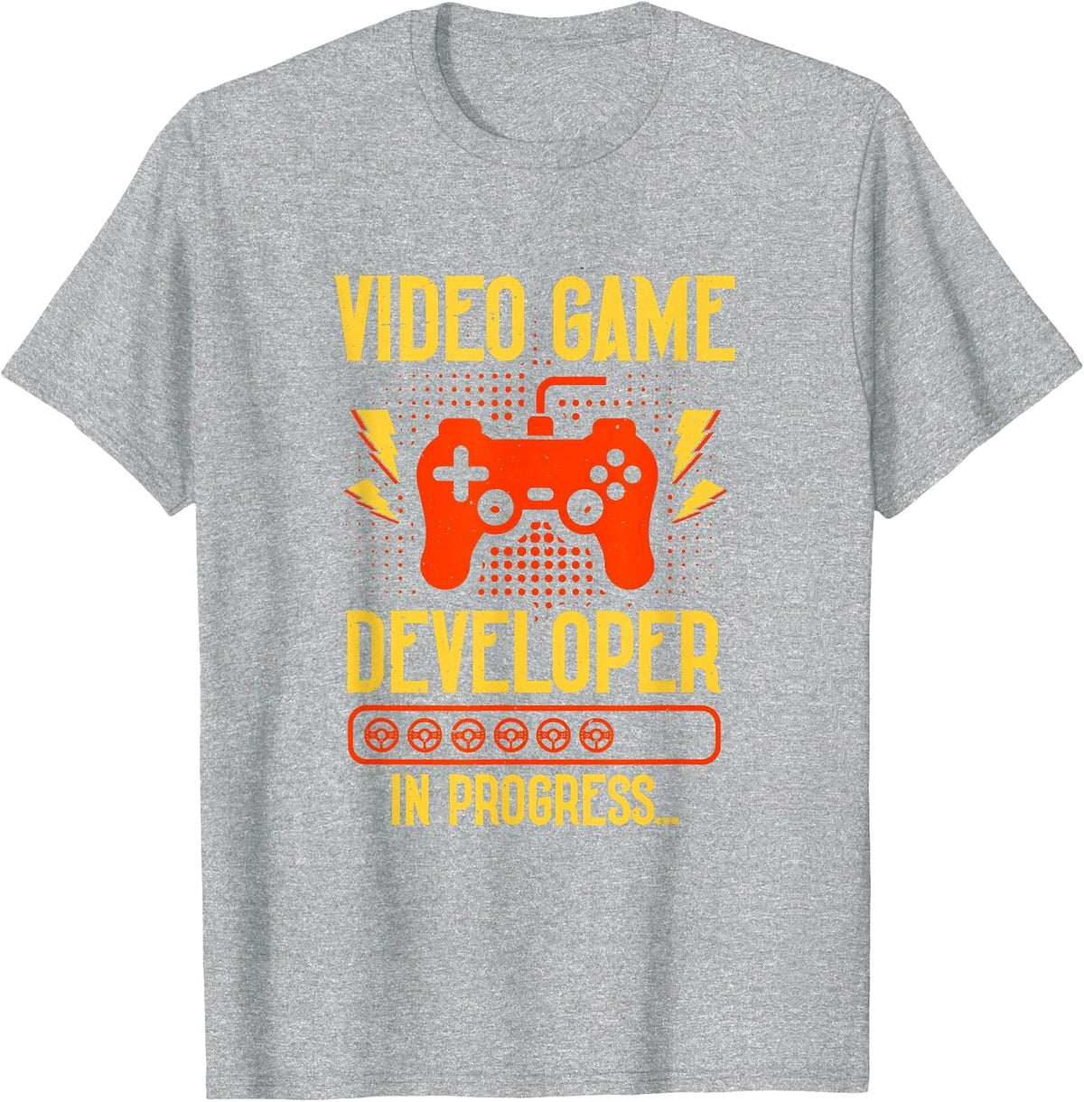 Video Game Developer in Progress Programmer Game Maker T-Shirt - Heather Grey