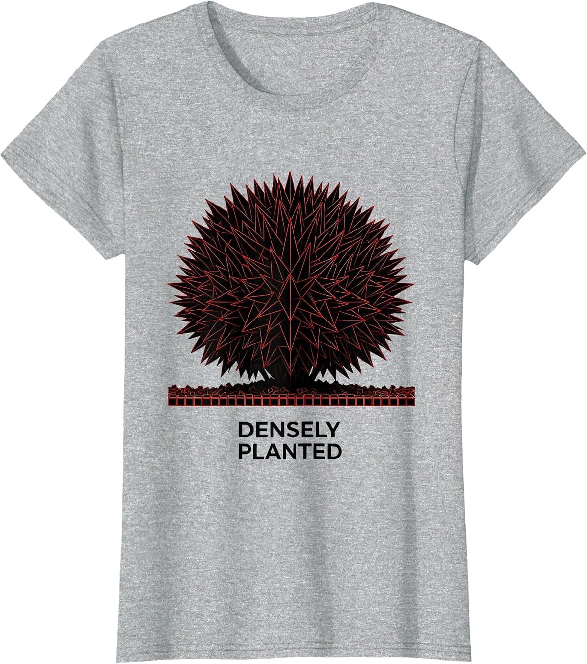 Densely Planted Geometric Gardener Houseplant Lover Humor T-Shirt - Heather Grey