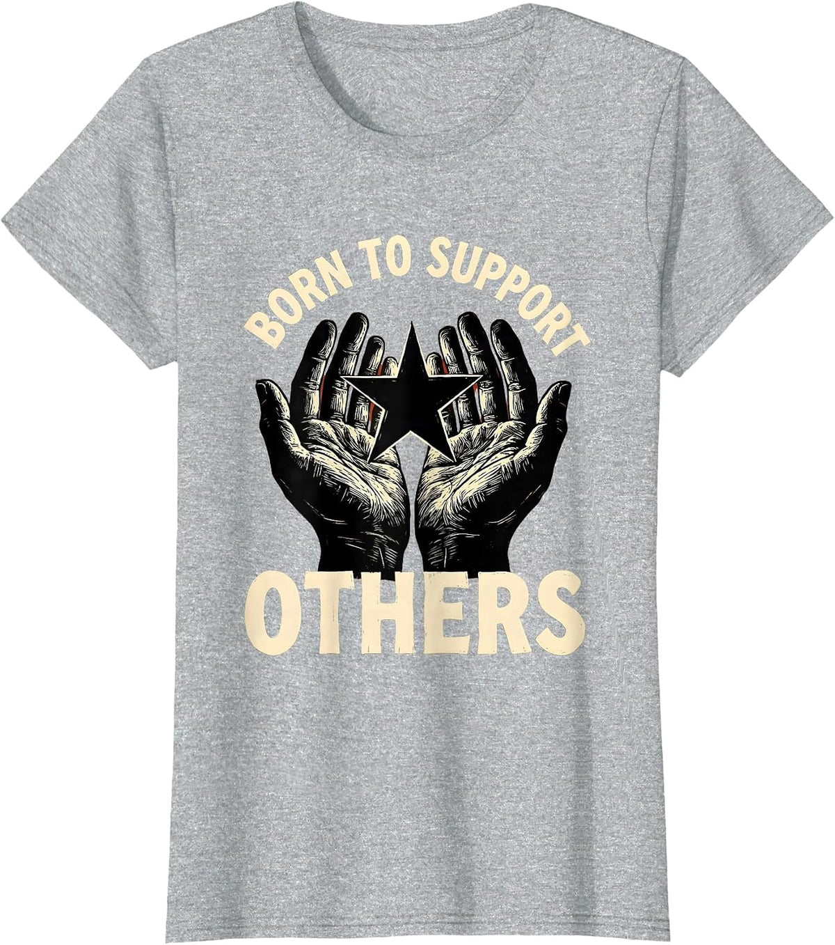 Women's Born to Support Others Paraprofessional Design T-Shirt - Heather Grey