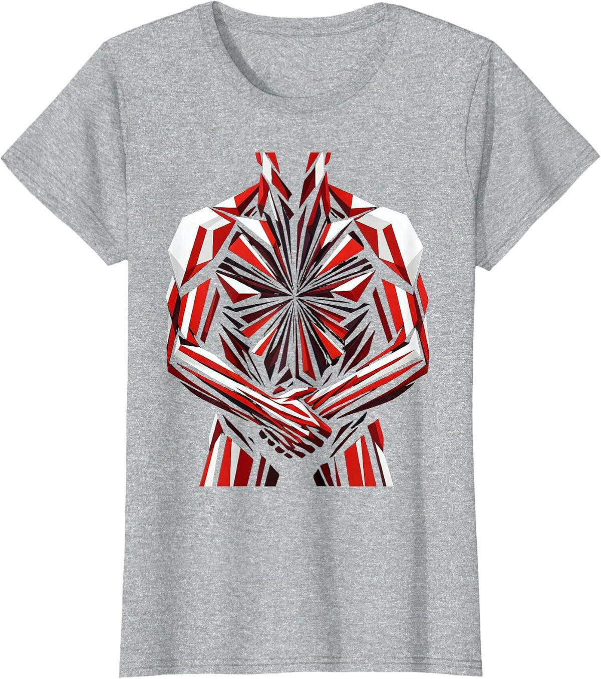 Rugby Forwards Pack Binding Dark Illustration T-Shirt - Heather Grey