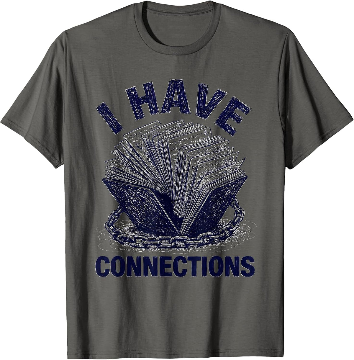 I Cant But I Know A Guy Connections Design T-Shirt - Asphalt Grey