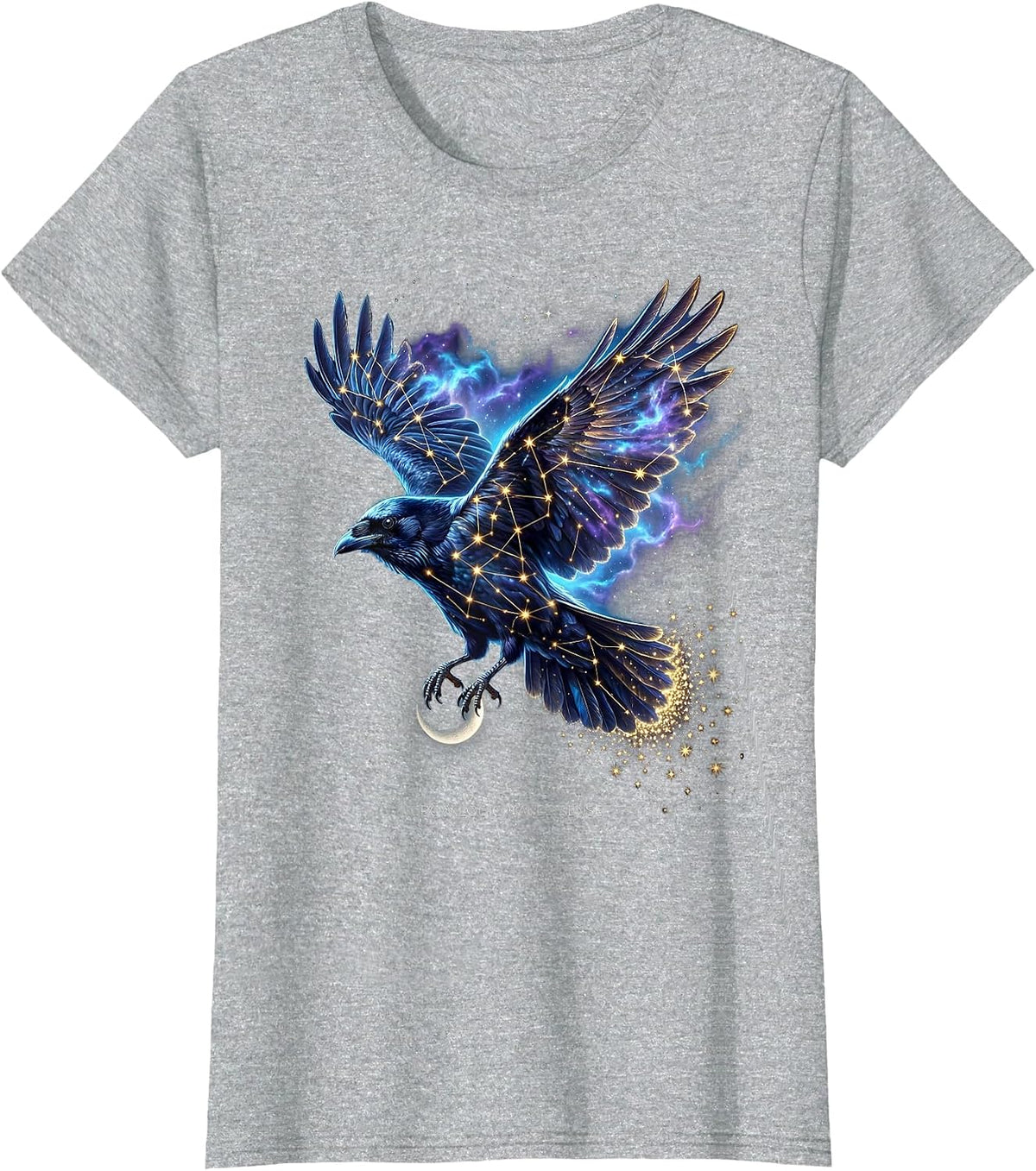 Crow Logic Makes Sense Funny Bird Design T-Shirt - Heather Grey