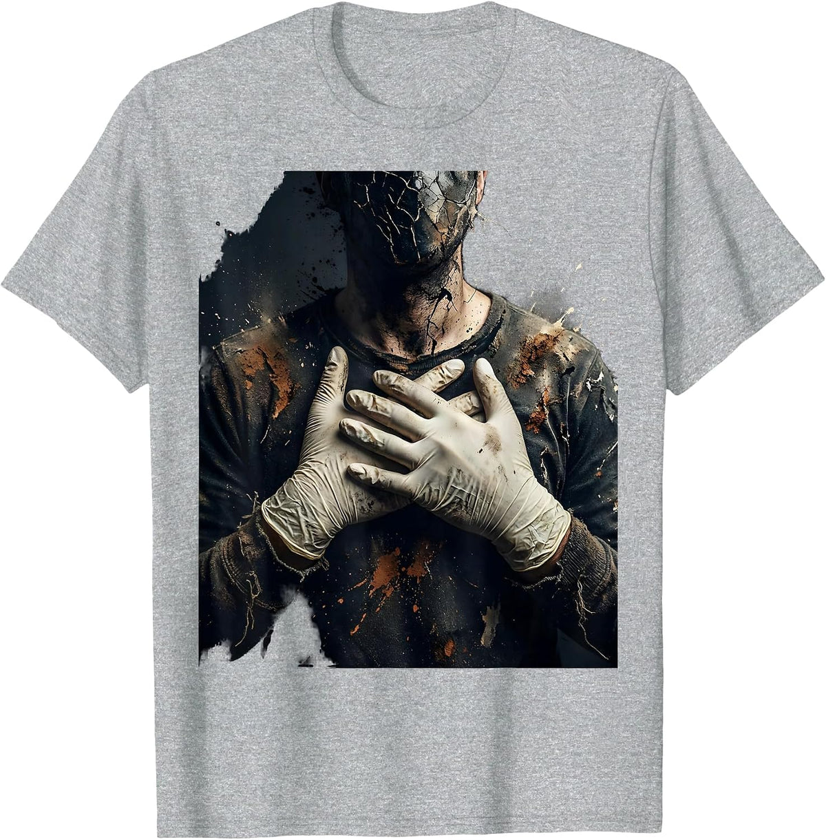 Men's EMT Chest Compressions CPR Rescue Graphic T-Shirt - Heather Grey