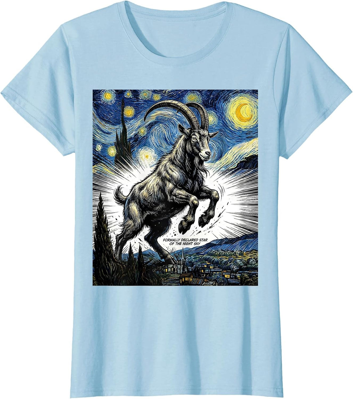 Formally Declared Star Of The Night Sky Funny T-Shirt - Baby Blue