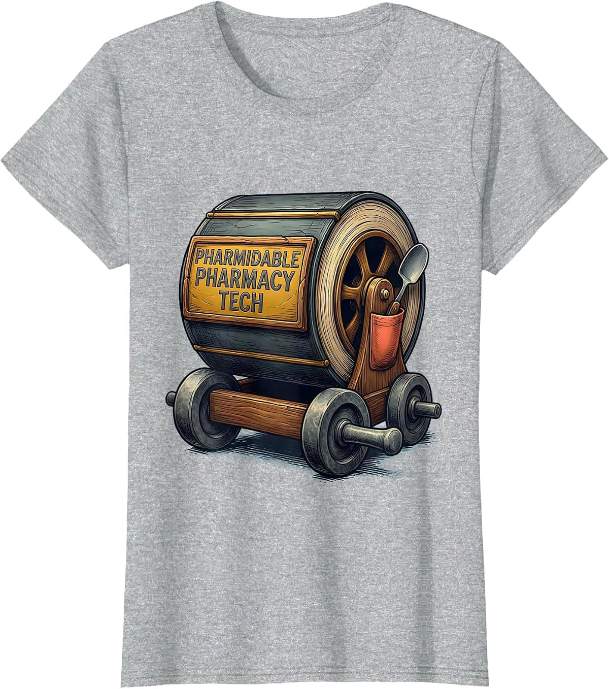 Pharmidable Pharmacy Tech Funny Pharmacy Tech Pun T-Shirt - Heather Grey