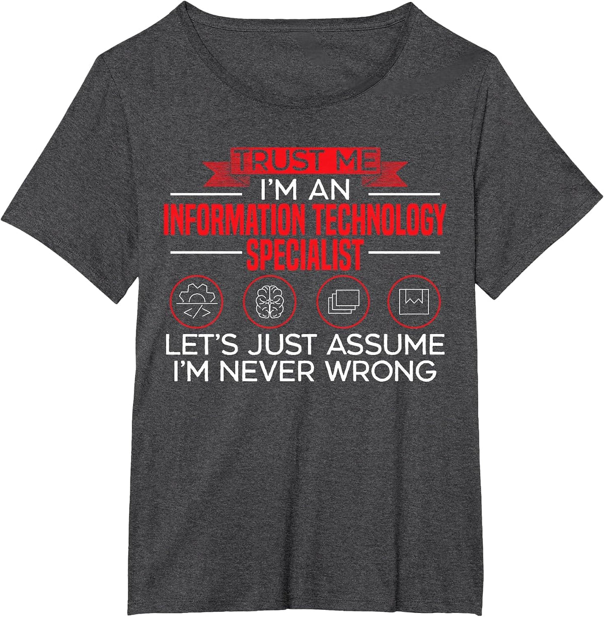 Information Technology Specialist Computer Job Profession T-Shirt - Dark Heather Grey