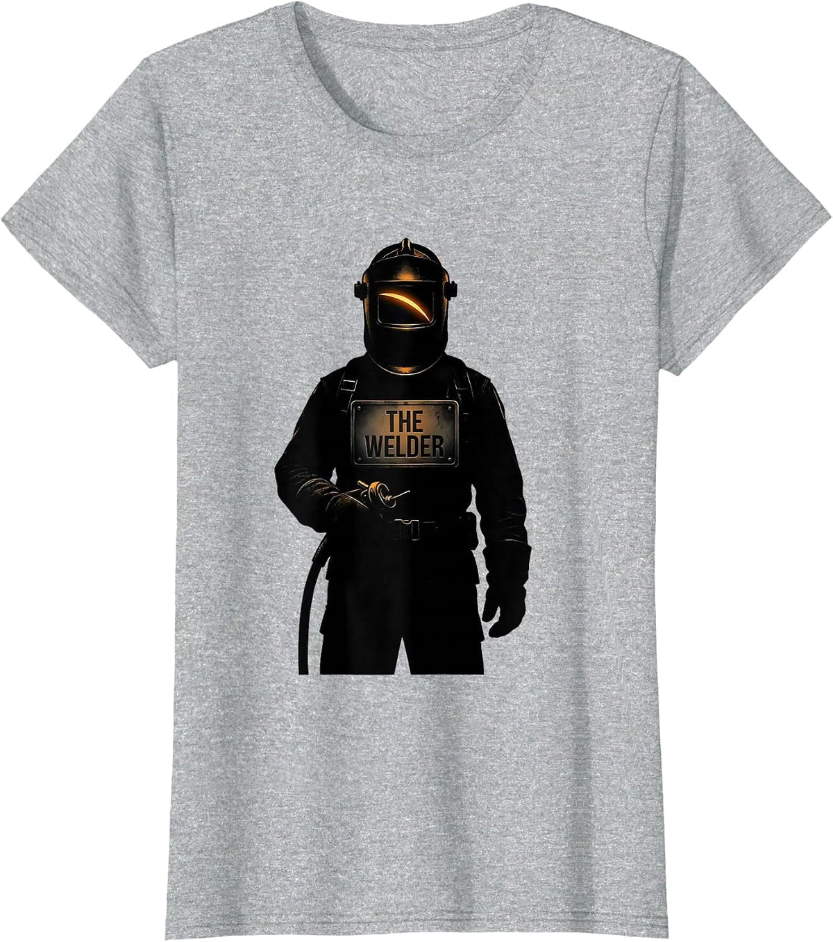 Women's THE WELDER Silhouette Metal Worker Welding Humor T-Shirt - Heather Grey
