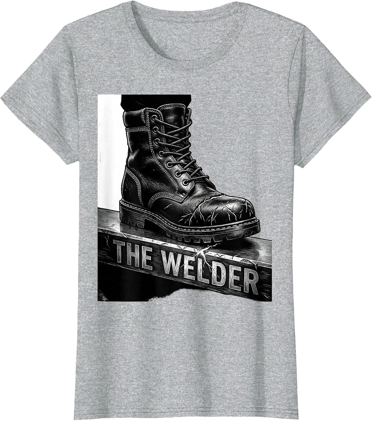 Women's THE WELDER Funny Welder Metal Worker Trade Pride Humor T-Shirt - Heather Grey