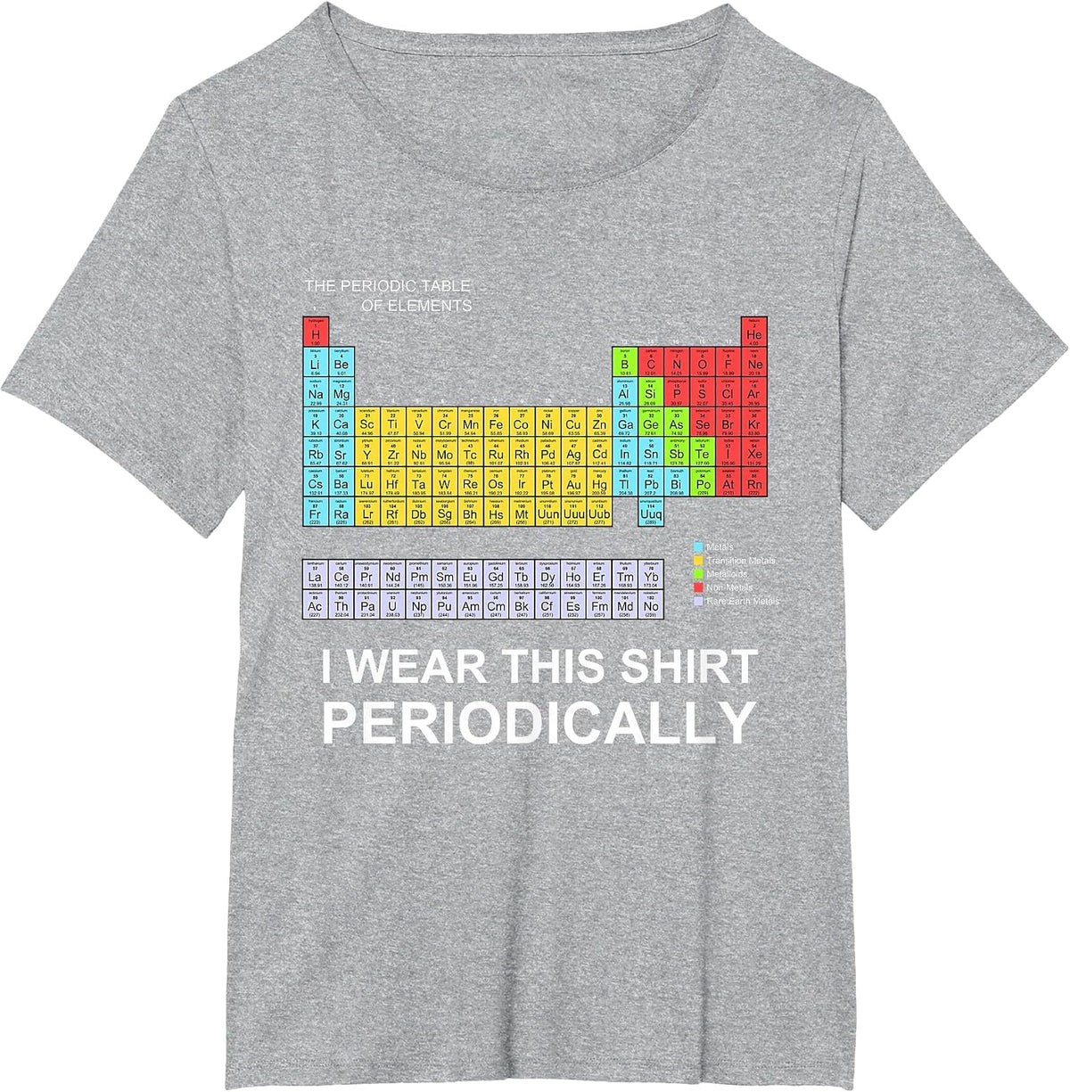 I Wear This Shirt Periodically T-Shirt Funny Science Tshirt T-Shirt - Heather Grey