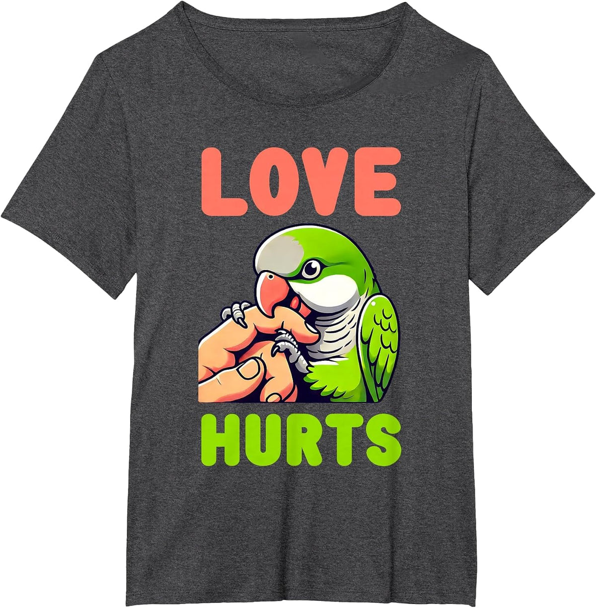 Monk Parrots Funny Bird Lover Design Men Women Quaker Parrot T-Shirt - Dark Heather Grey