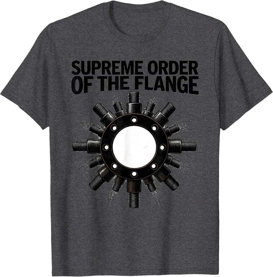 Men's Supreme Order of the Flange Funny Plumber Pipefitter Trade T-Shirt - Dark Heather Grey