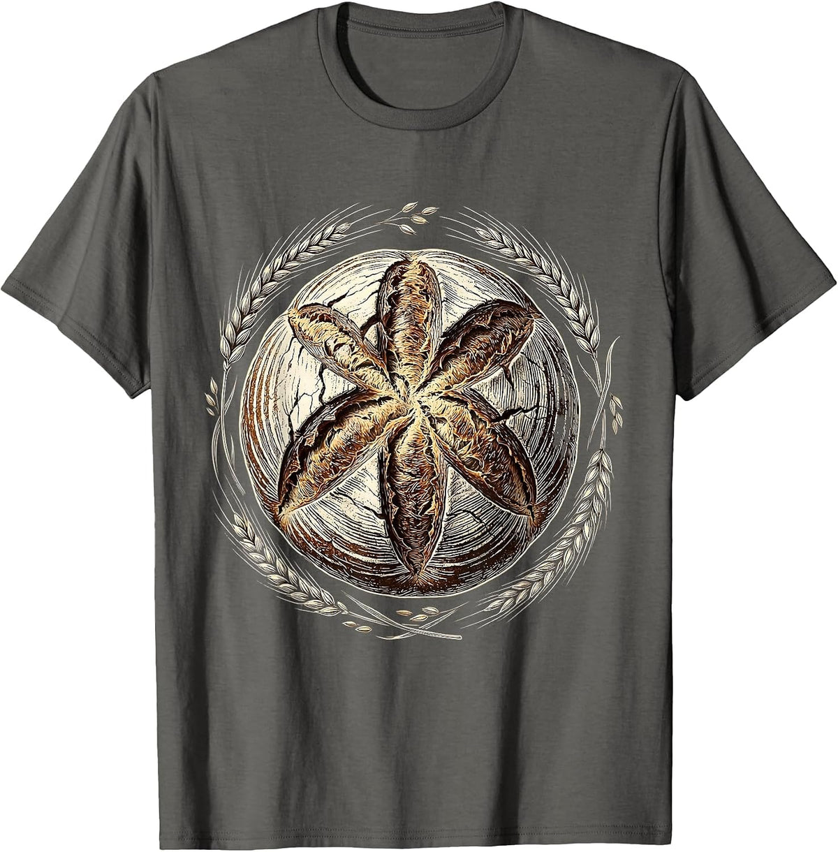 Men's In My Sourdough Era Artisan Bread Illustration T-Shirt - Asphalt Grey
