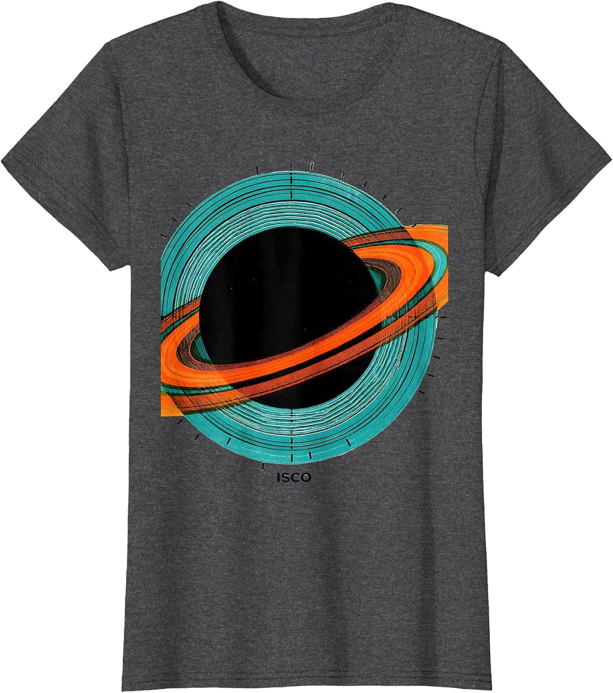 Women's ISCO Risograph Black Hole Physics Astrophysics Science T-Shirt - Dark Heather Grey