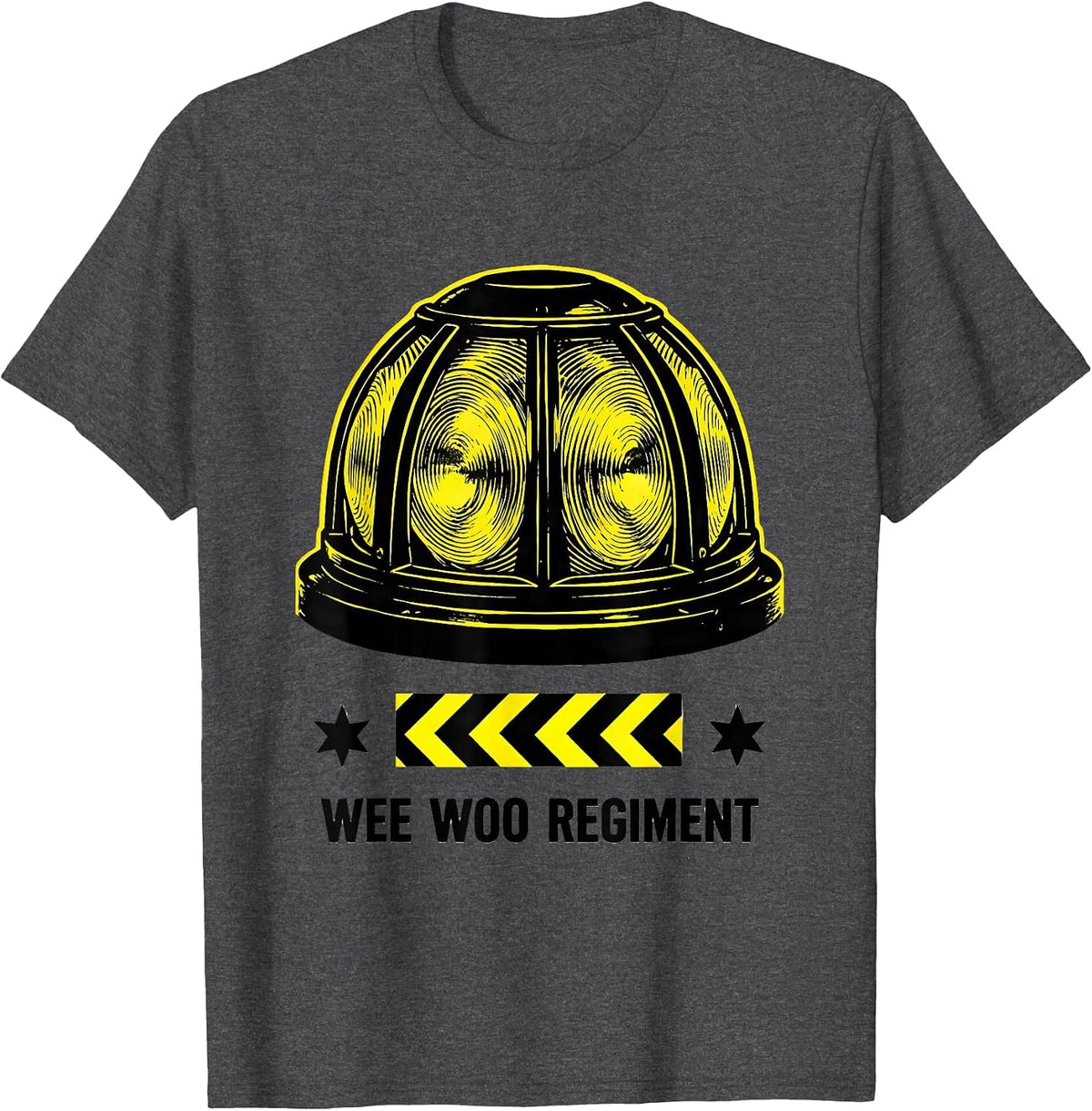Wee Woo Regiment Funny EMS Paramedic EMT Crew Gag Humor T-Shirt - Dark Heather Grey