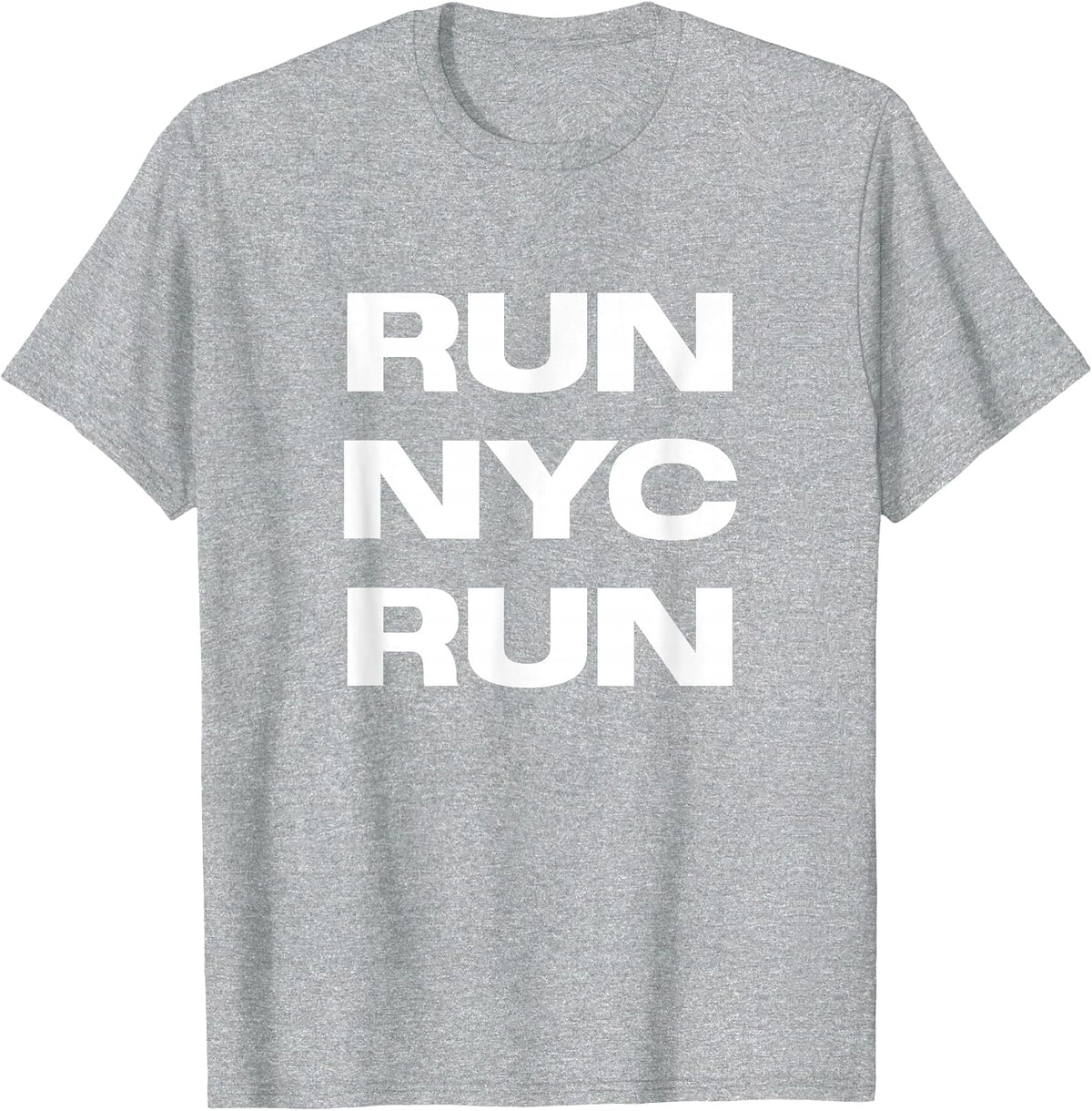 Run NYC Run Running T-Shirt - Heather Grey