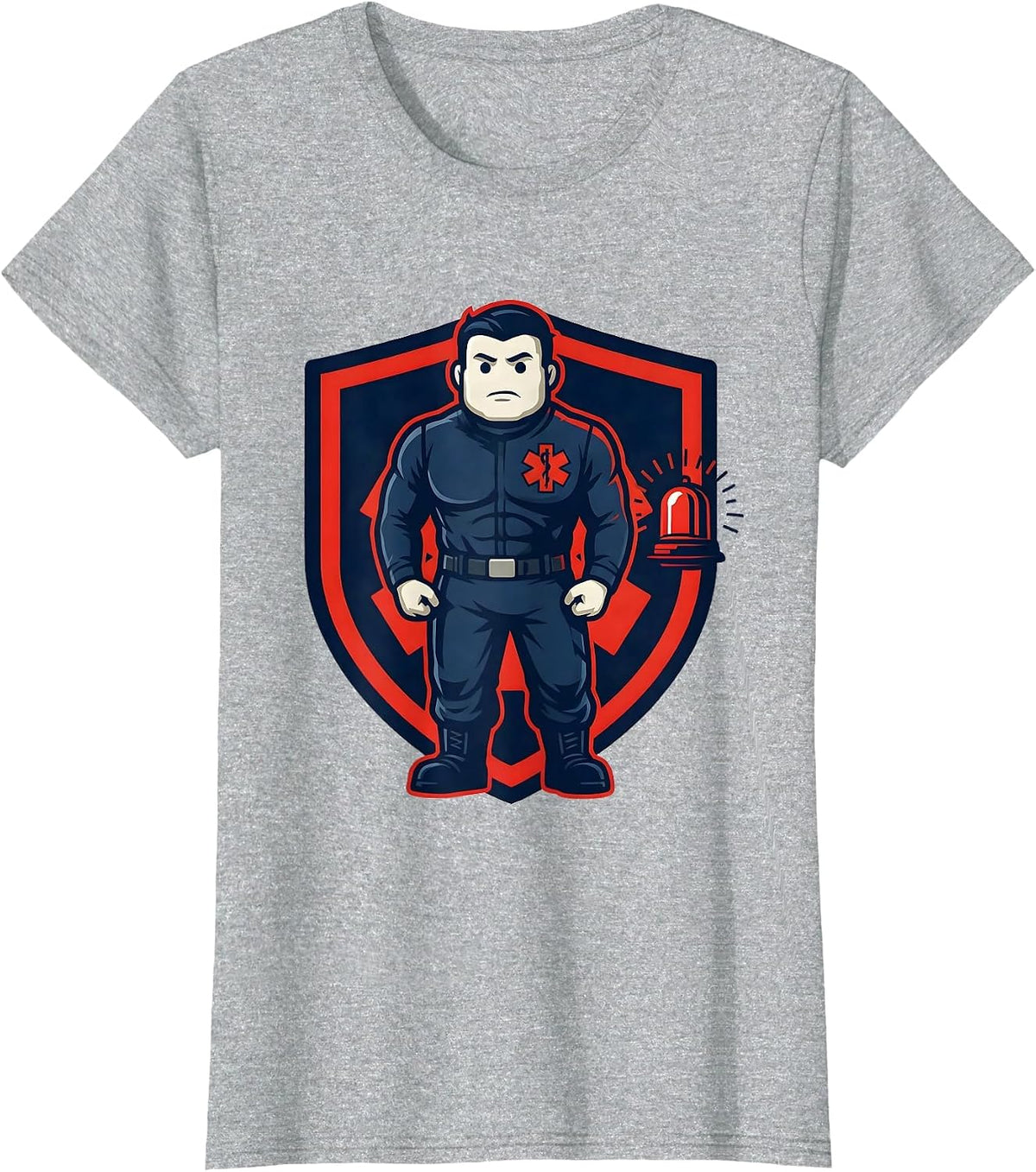 Paramedic Mannequin Deadpan Humor EMS Worker Gift T-Shirt - Heather Grey