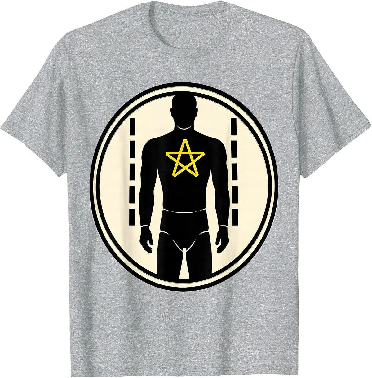Men's Sealed EMT Stencil Badge Deadpan Paramedic Humor T-Shirt - Heather Grey
