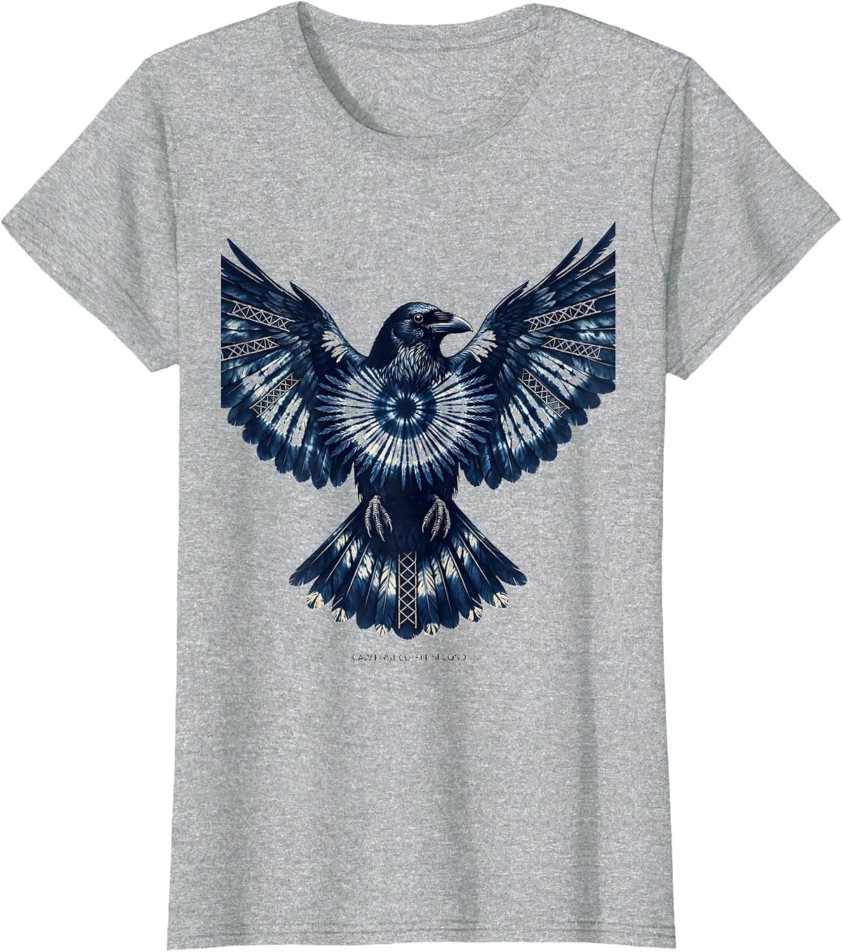 Women's Caw First Coffee Second Funny Crow Design T-Shirt - Heather Grey