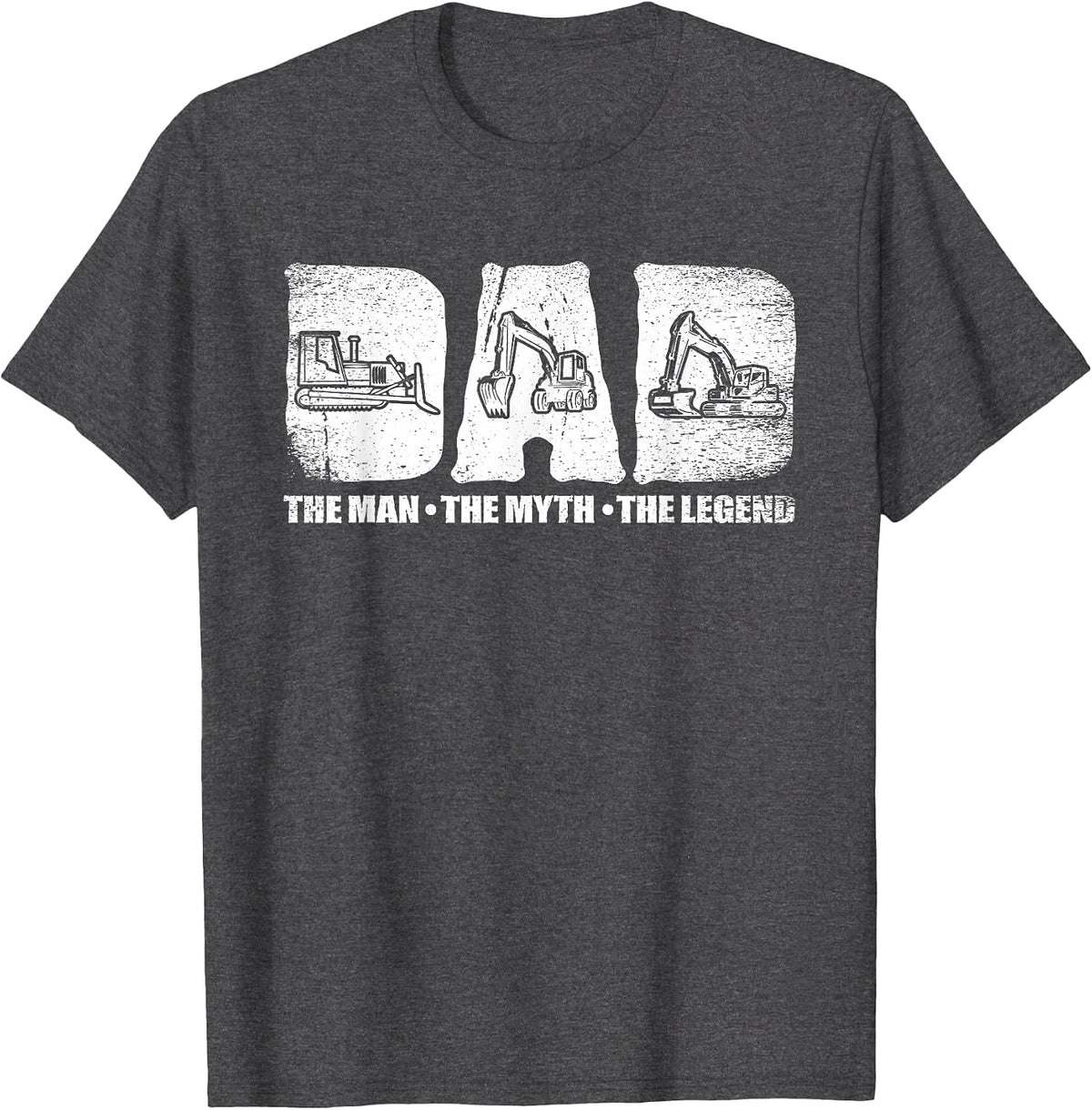 Construction Machine Guide T-Shirt - Dark Heather Grey