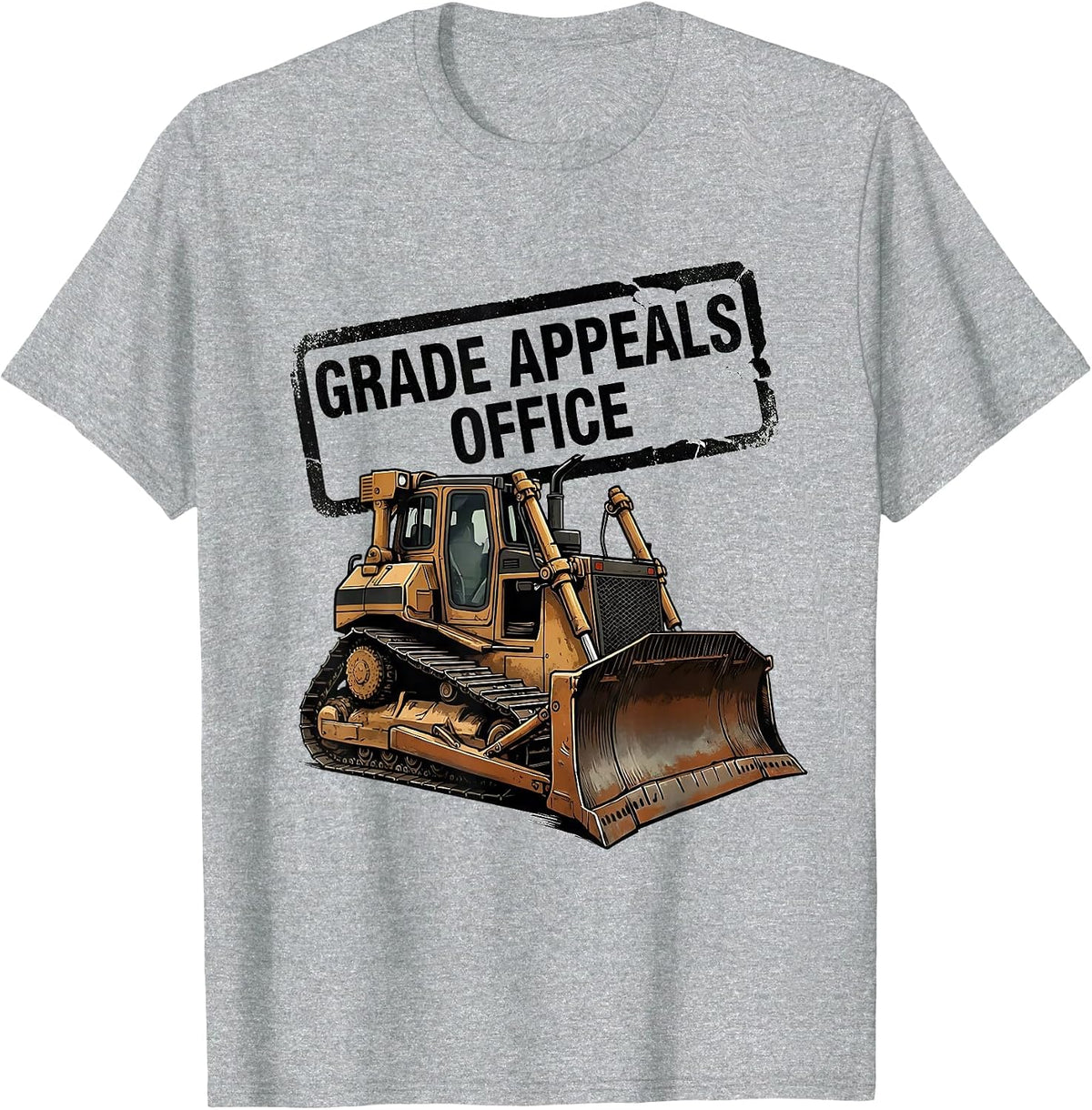 Men's Grade Appeals Office Rubber Stamp Heavy Equipment Operator T-Shirt - Heather Grey