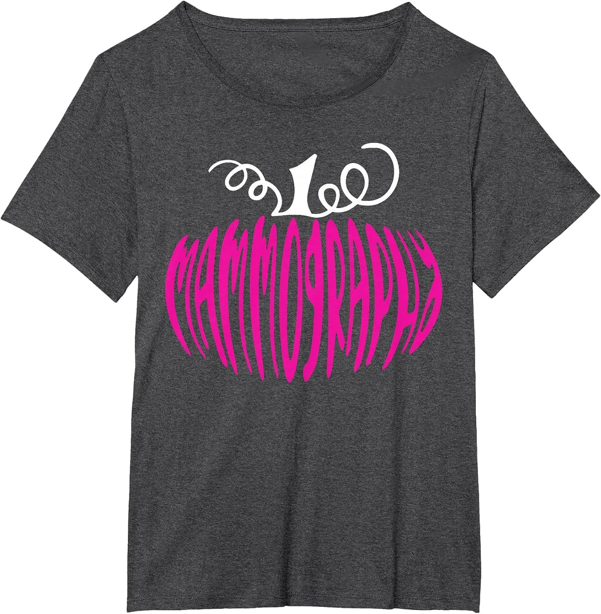 Mammography Pumpkin Mammo Technologist Fall Autumn Halloween T-Shirt - Dark Heather Grey