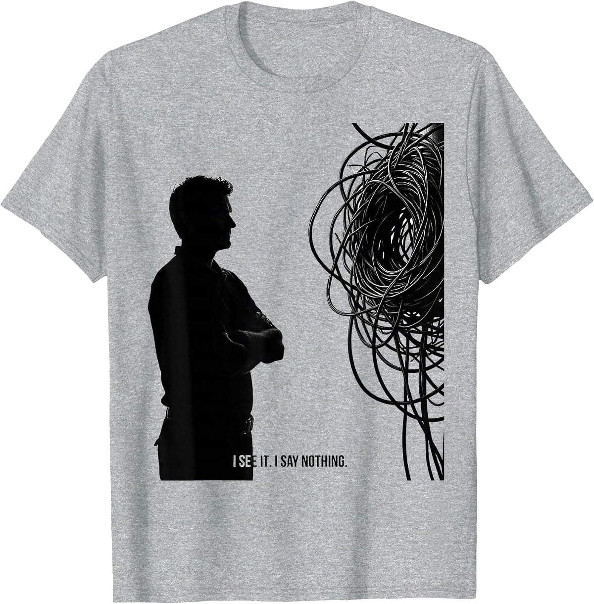 Men's I See It I Say Nothing Funny Electrician Trade Humor Gift T-Shirt - Heather Grey