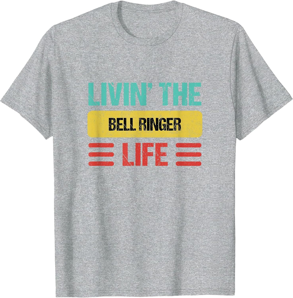 Bell Ringer T-Shirt - Heather Grey
