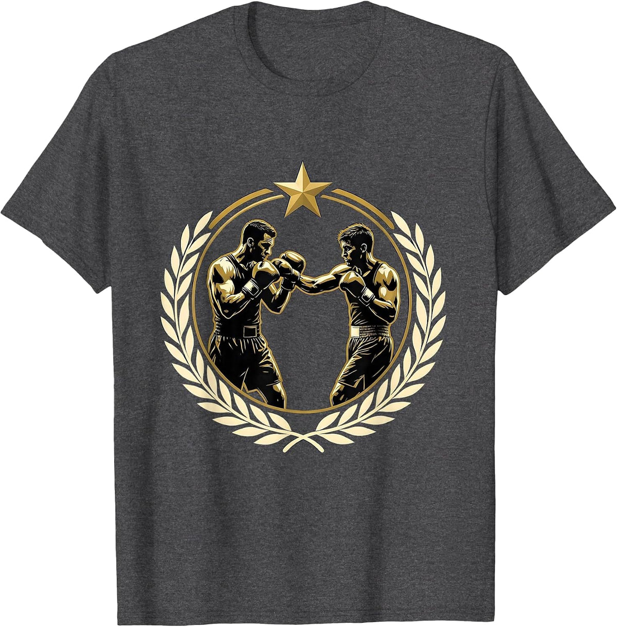 Boxing Trainer Holding Pads Sparring Graphic T-Shirt - Dark Heather Grey