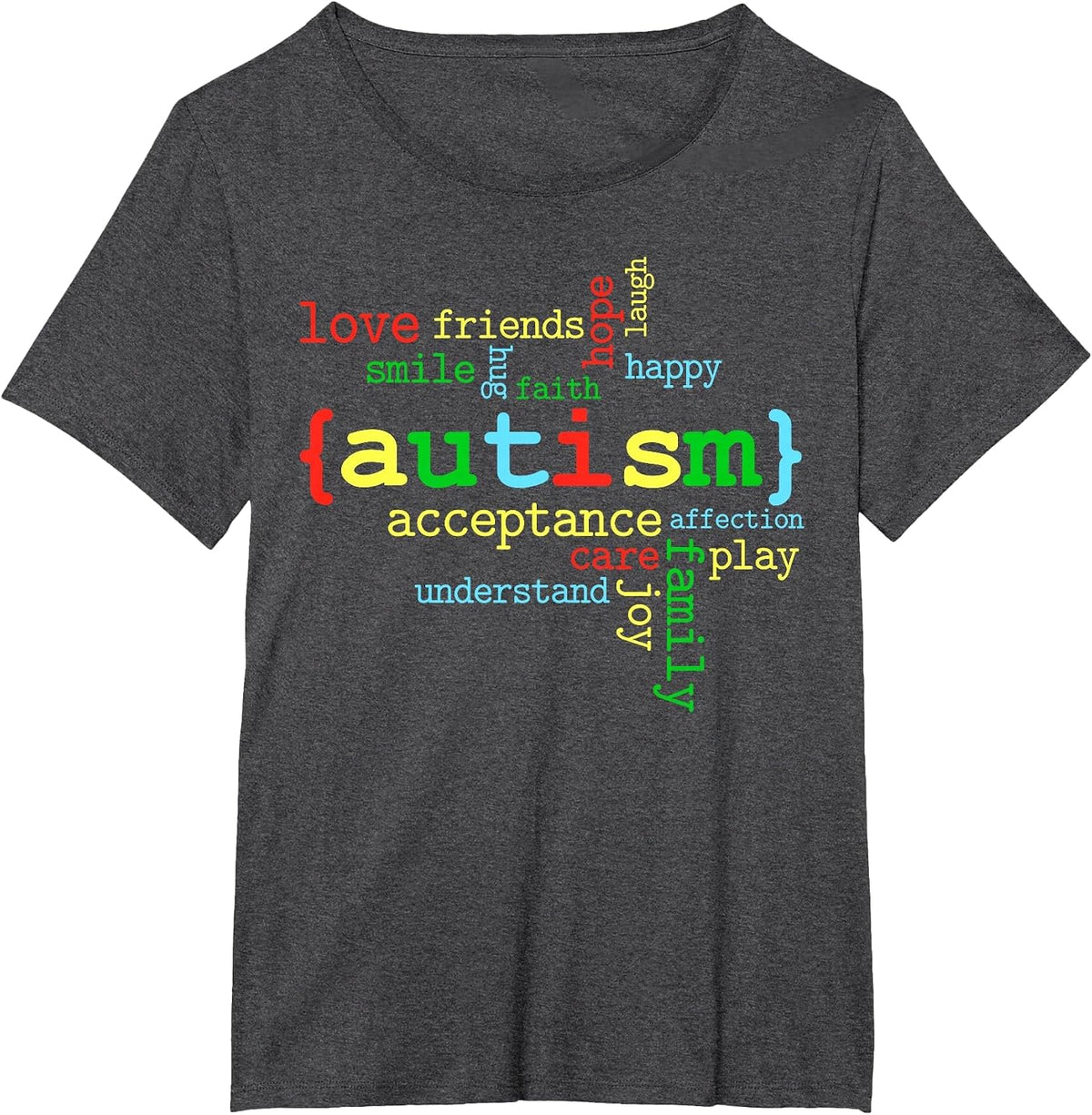 Autism Awareness for Mom Dad Men Women Kids T-Shirt - Dark Heather Grey