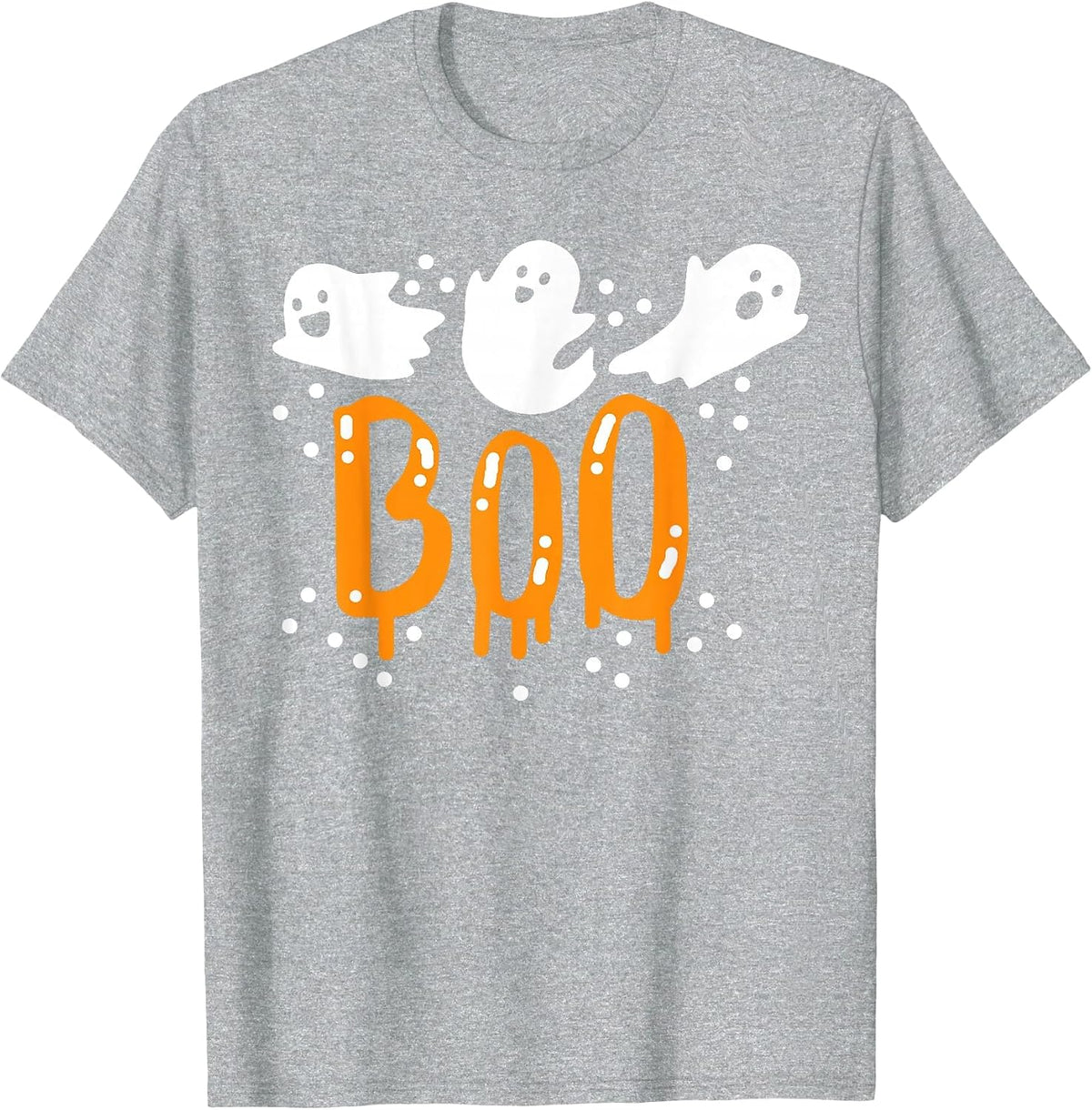 Halloween Ghost Boo Cute T-Shirt - Heather Grey