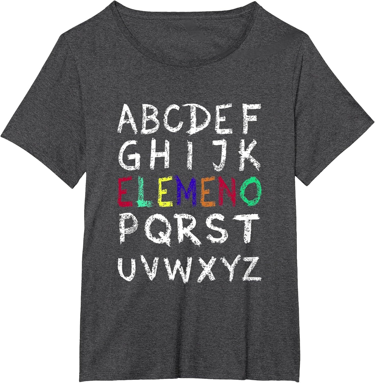 Elemeno Alphabet-Funny Preschool Kindergarten-School Teacher T-Shirt - Dark Heather Grey